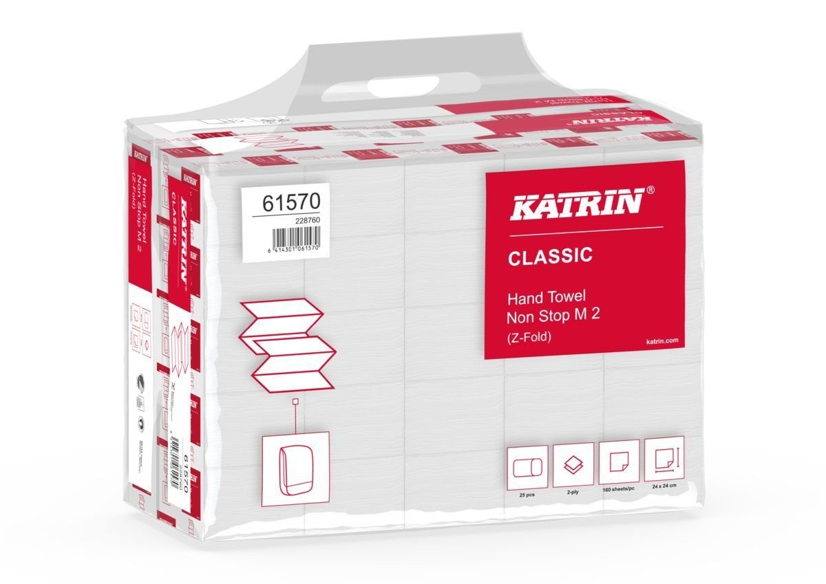 KATRIN Papierhandtuch 61570 Non Stop M2 wide Interfold-Falzung 2-lagig 4.000 Tücher