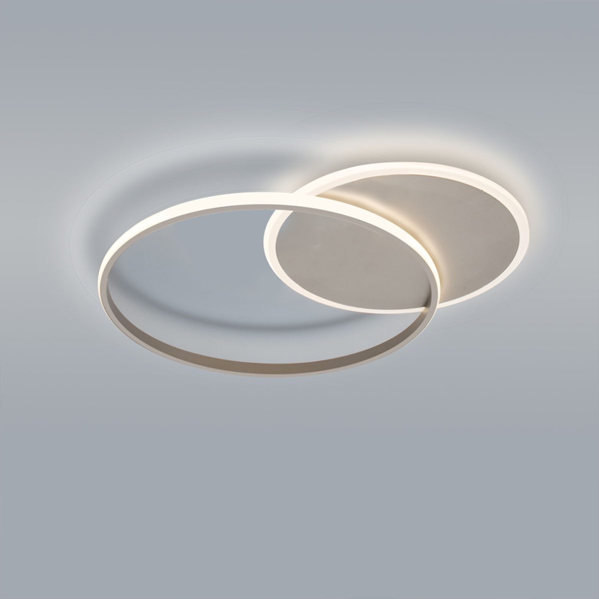 Vivida International Deckenleuchten Eclipse 2 Wand-/ Deckenleuchte, Sand, 2-flammig, LED fest integriert, Warmweiß, Deckenlampe