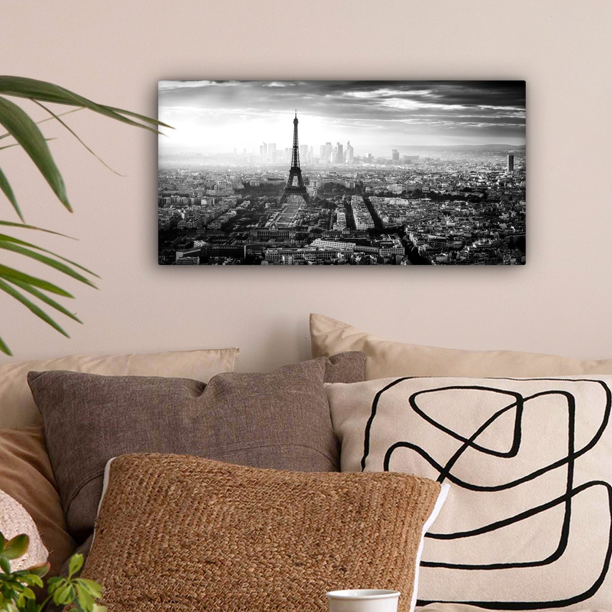 OneMillionCanvasses® Leinwandbild Panorama Paris - Skyline günstig online kaufen