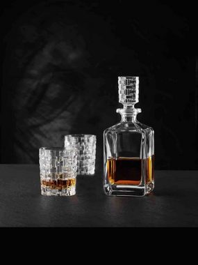 Nachtmann Whiskyglas Bossa Nova Whiskygläser + Karaffe 3er Set, Kristallglas