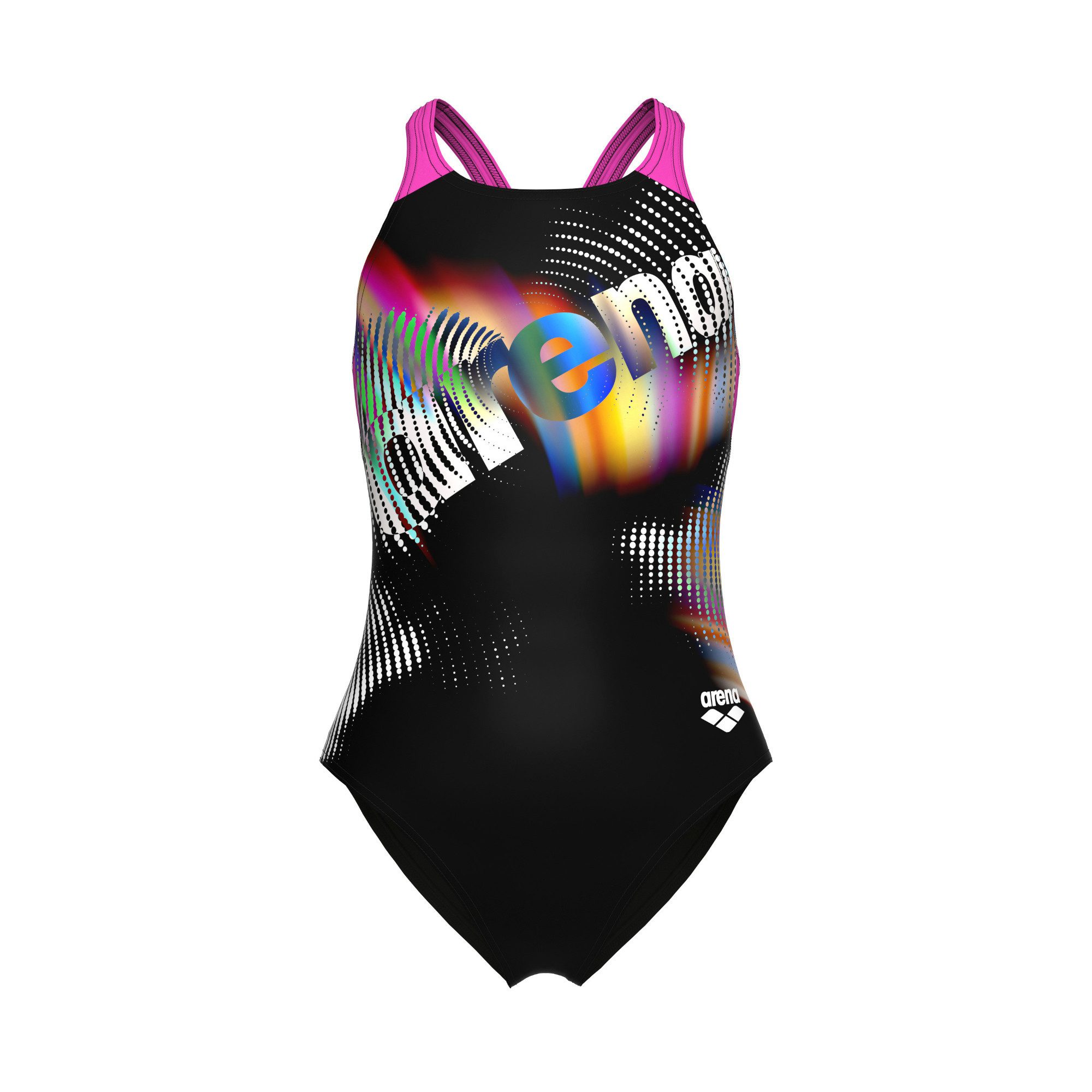 Arena Badeanzug Arena Mädchen Badeanzug Lit Logo Swimsuit V Back 010690