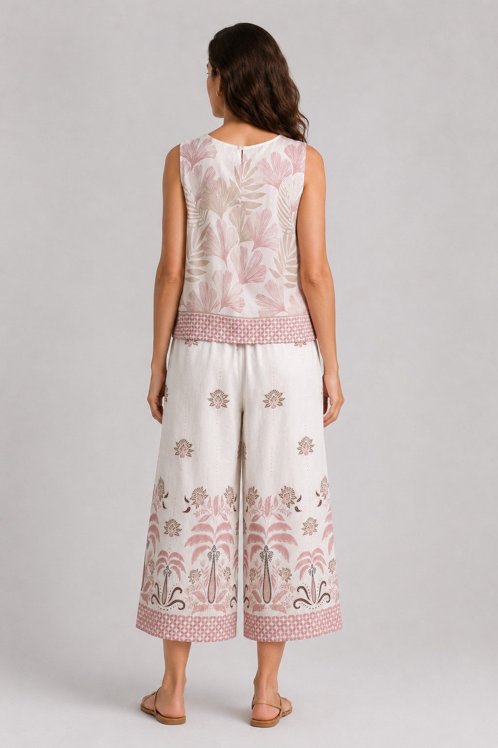 ITALY VIBES Hosenanzug - Zweiteiler für Damen - Set aus Culotte Hose und passendem Shirt ONE SIZE / passend für Größen M bis XL