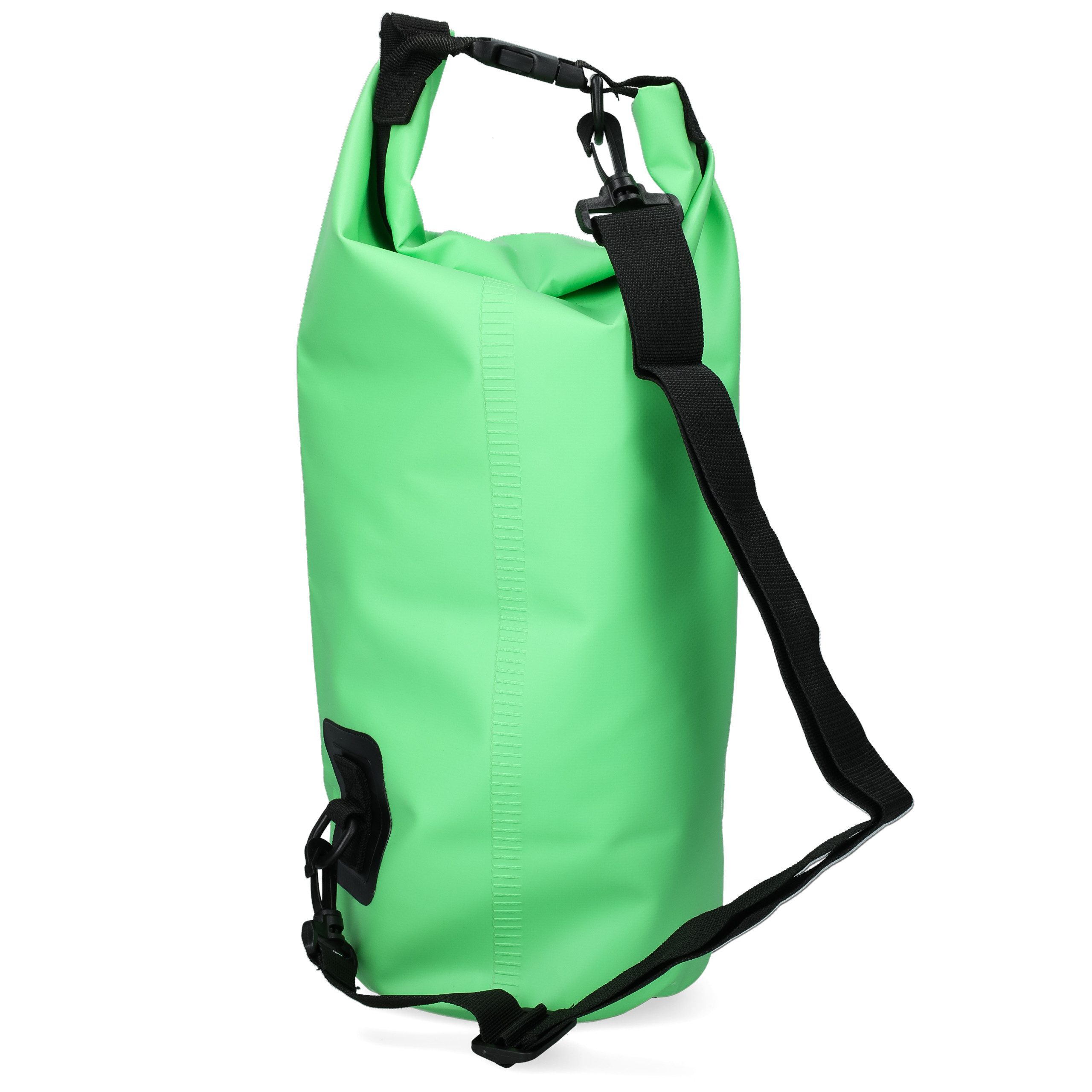 Moto Active Sporttasche Dry Bag wasserdicht Packsack Rolltop Schultergurt Kajak SUP Angeln (Seesack Rucksack wasserdicht 3 Größen, 1-tlg., 5L 10L 15L), Roll-Top Packsack Outdoor Strand Kanu