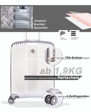 Verage Hartschalen-Trolley »V-LITE«, 4 Rollen, Hartschale, mit Doppelrollen, mit TSA-Zahlenschloss, Superleicht
