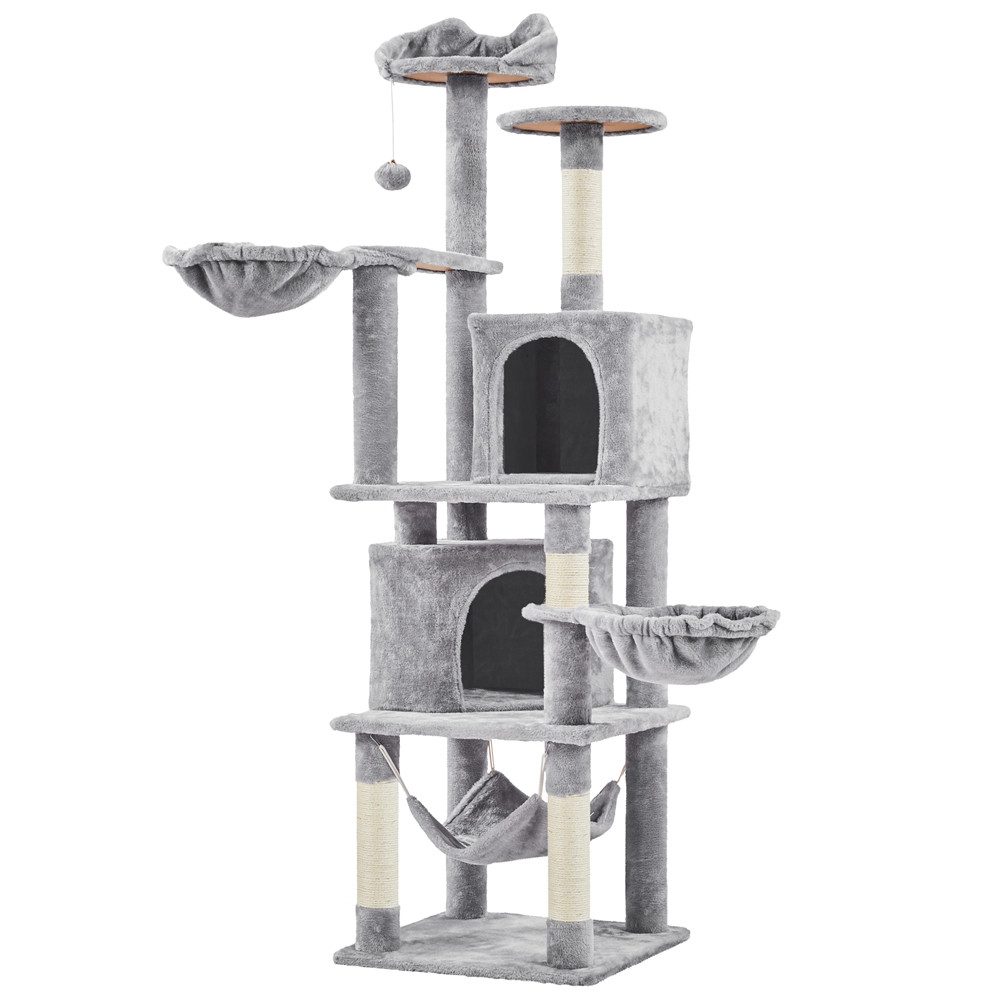 Yaheetech Kratzbaum 175 cm (H), Katzenbaum mit Liegemulde & Höhle & Hängema günstig online kaufen
