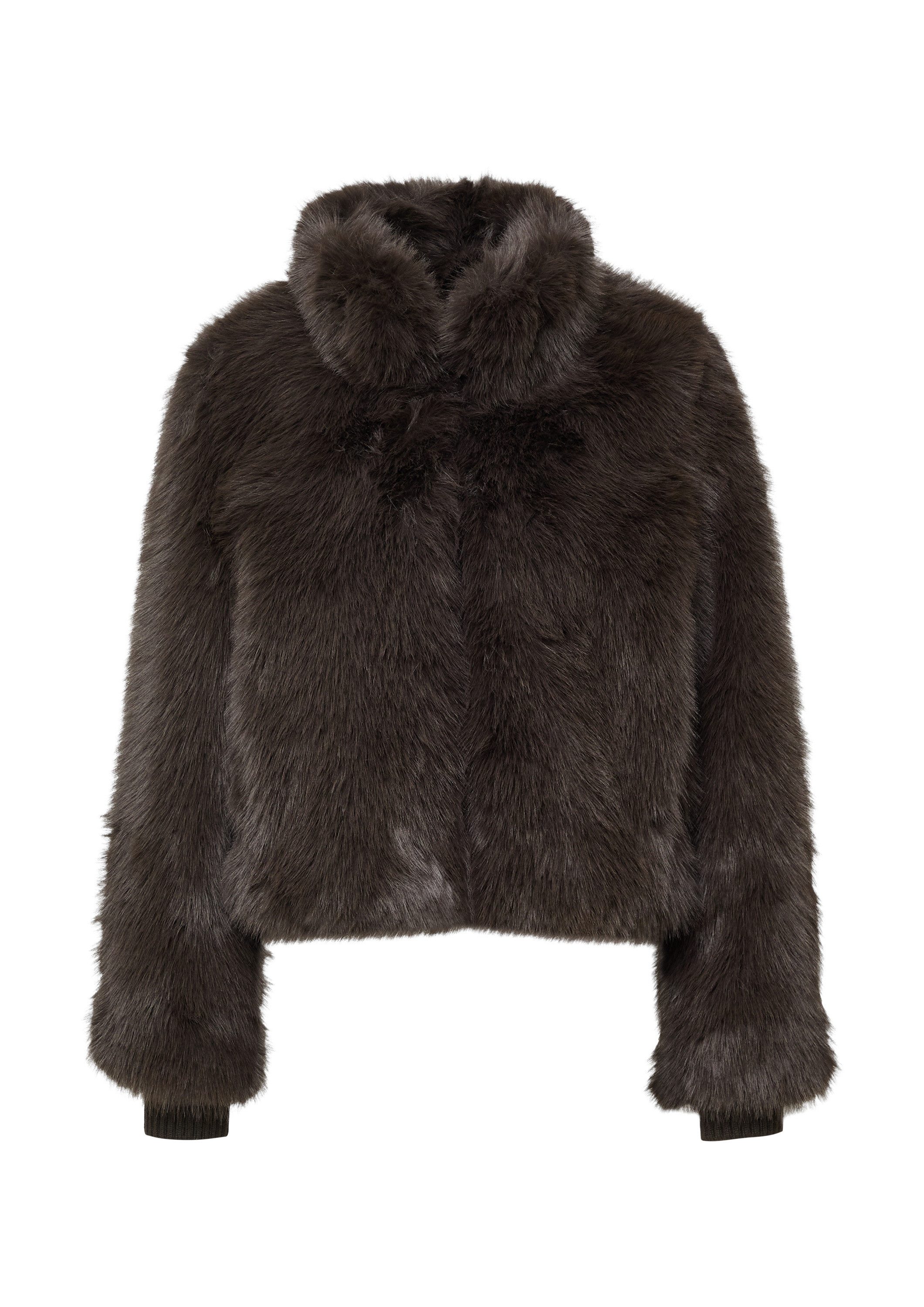 comma Funktionsjacke Outdoor-Jacke Kurze Kunstfelljacke mit Eingrifftaschen günstig online kaufen