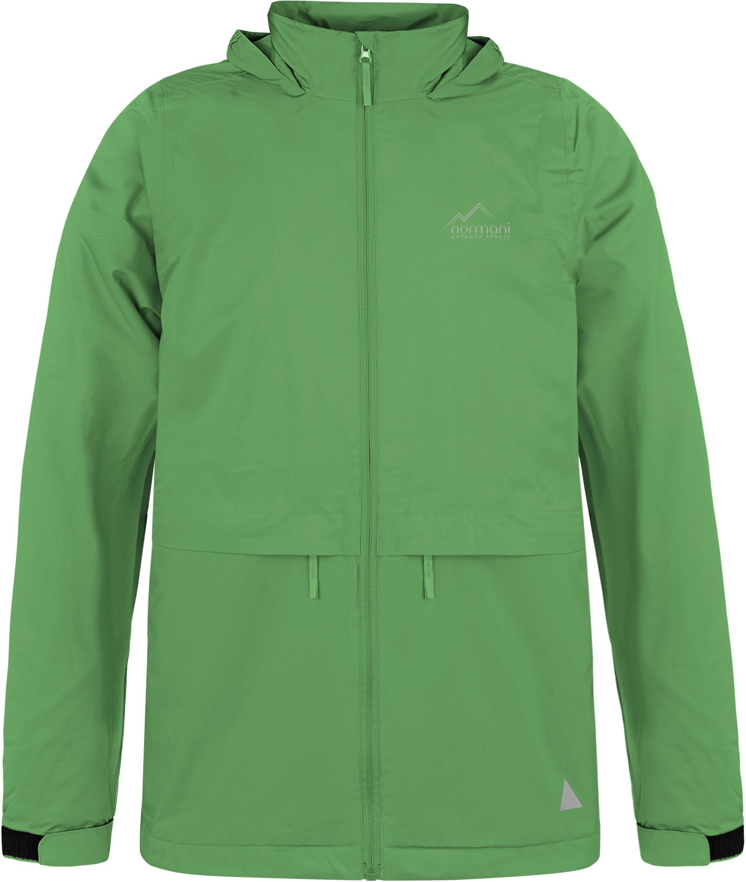 normani Regenjacke Kinder-Regenjacke Seattle Wasserdichte Outdoorjacke Regenmantel mit Kapuze und 3M Reflektoren