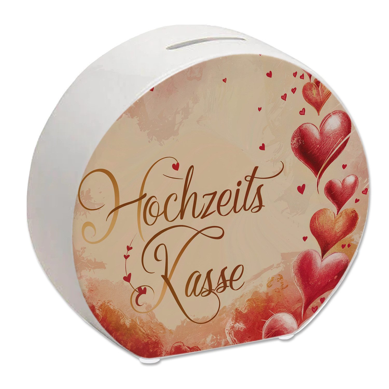 speecheese Spardose Wasserfall aufsteigender Herzen - Hochzeits Kasse Spardose
