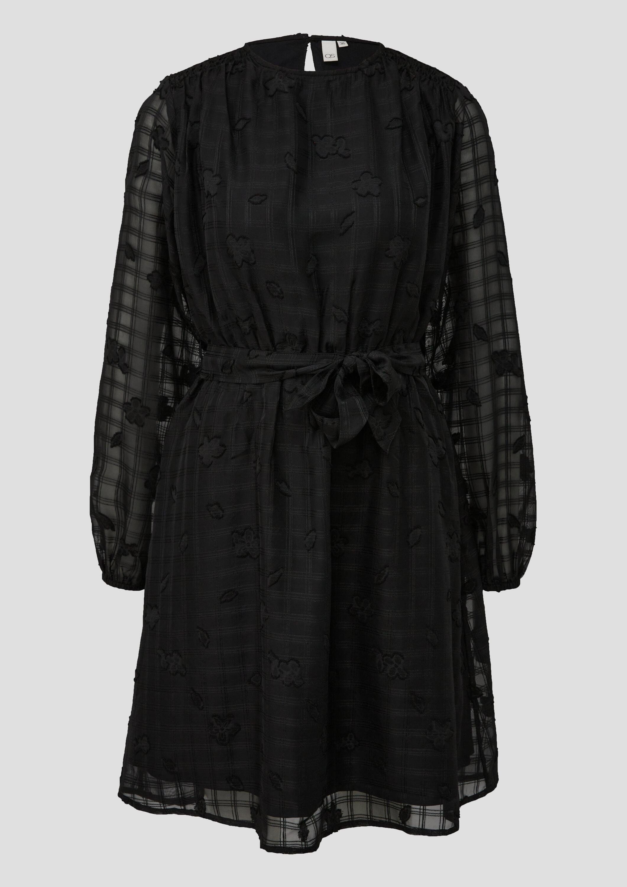 QS Minikleid Kleid Kurzes Chiffonkleid