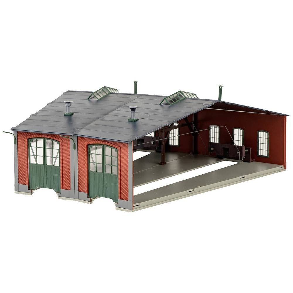 Modelleisenbahn-Set H0 Erweiterung Bausatz Lokschuppen 12°