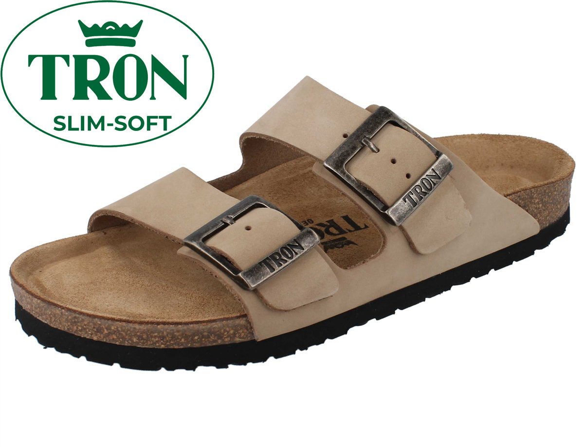 Tron TRON Pampelonne slim Soft Damen Herren Tieffußbett Pantolette beige Pantolette Atmungsaktiv