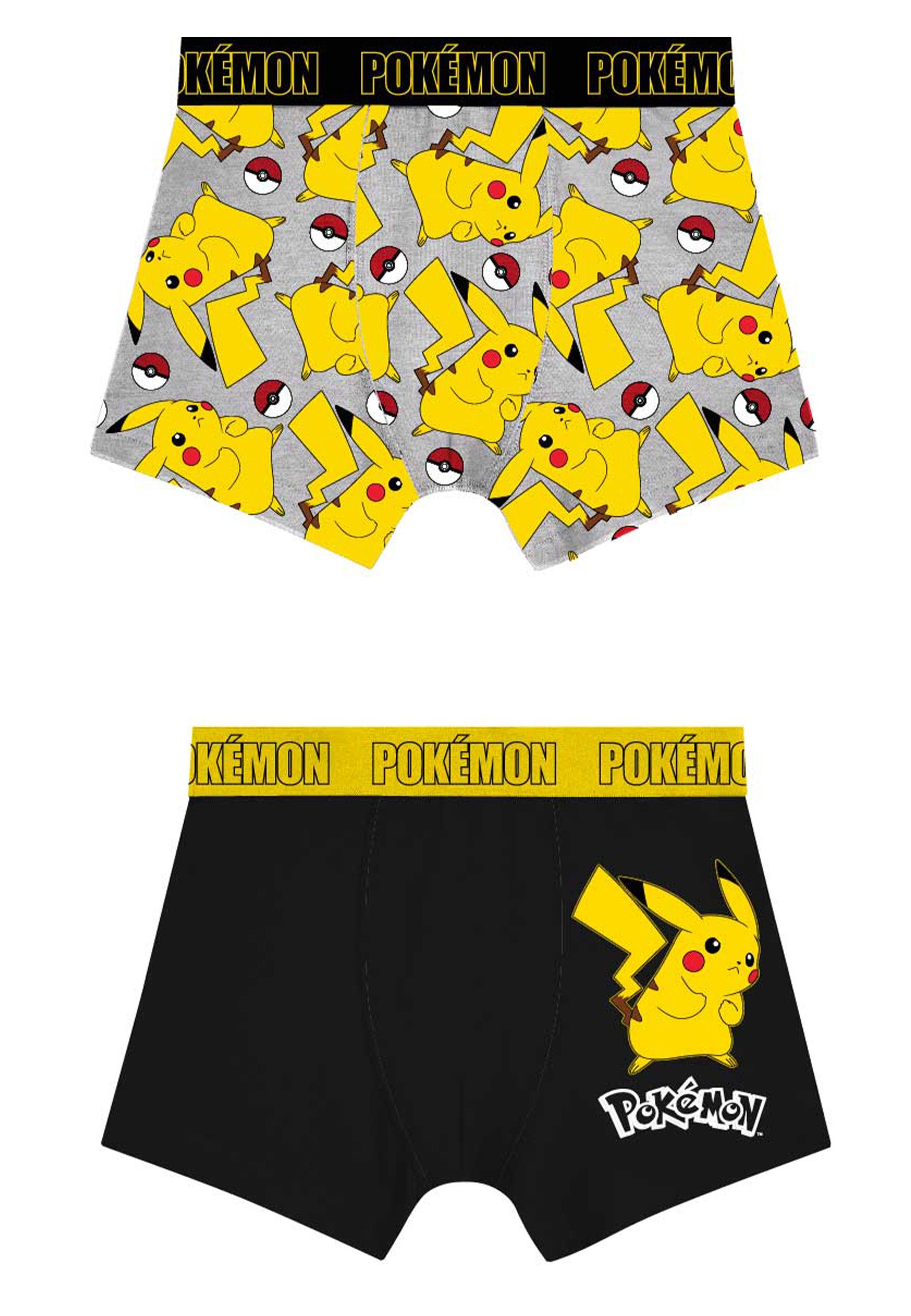 POKÉMON Boxershorts Jungen Boxershorts 2er Pack mit Pikachu Motiv in Baumwolle (2-St)