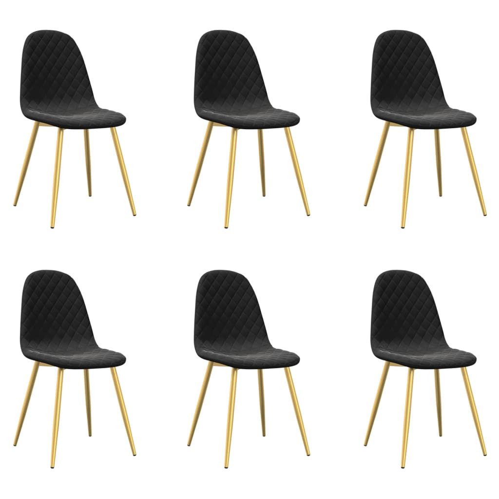 vidaXL Esszimmerstuhl Esszimmerstühle 6 Stk. Schwarz günstig online kaufen