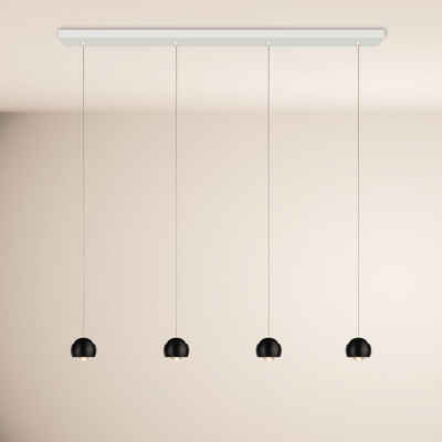 s.luce Pendelleuchte Beam LED Esstisch-Pendelleuchte Balken Schwarz, 130cm Schiene, Warmweiß