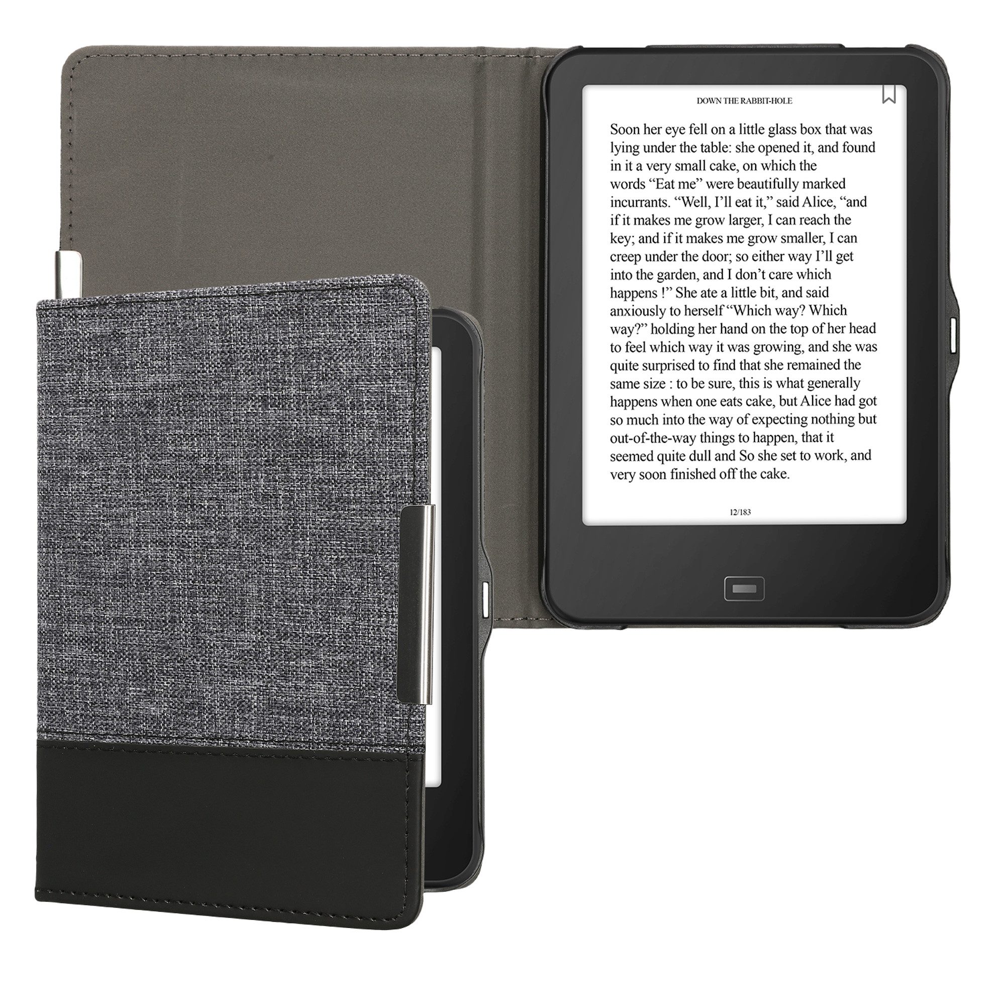 kwmobile E-Reader-Hülle Hülle für Tolino Vision 1 / 2 / 3 / 4 HD, Canvas eReader Schutzhülle - Flip Cover Case