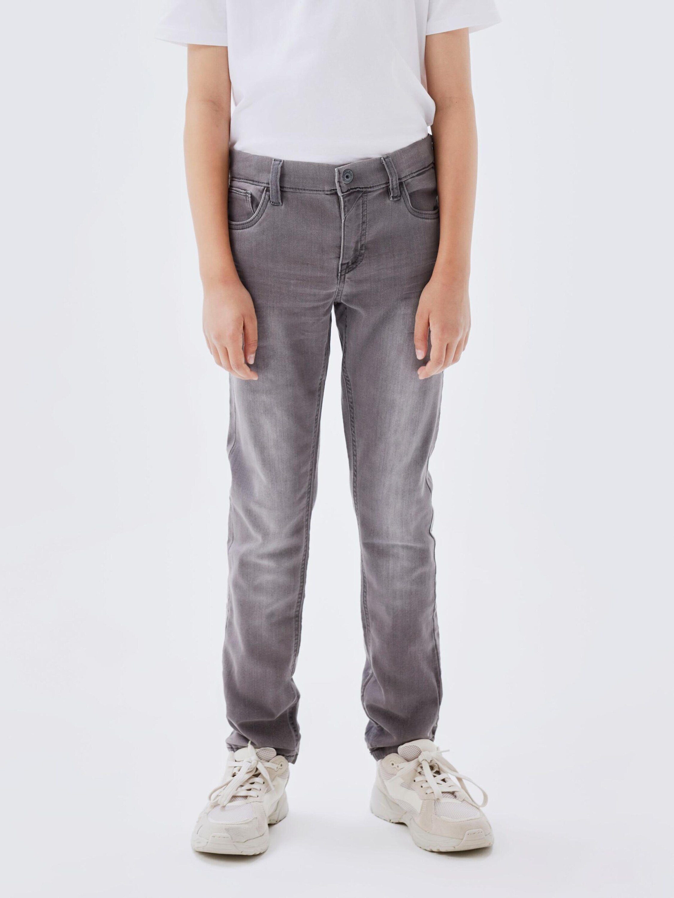 grey denim medium Name (1-tlg) Skinny-fit-Jeans It Theo