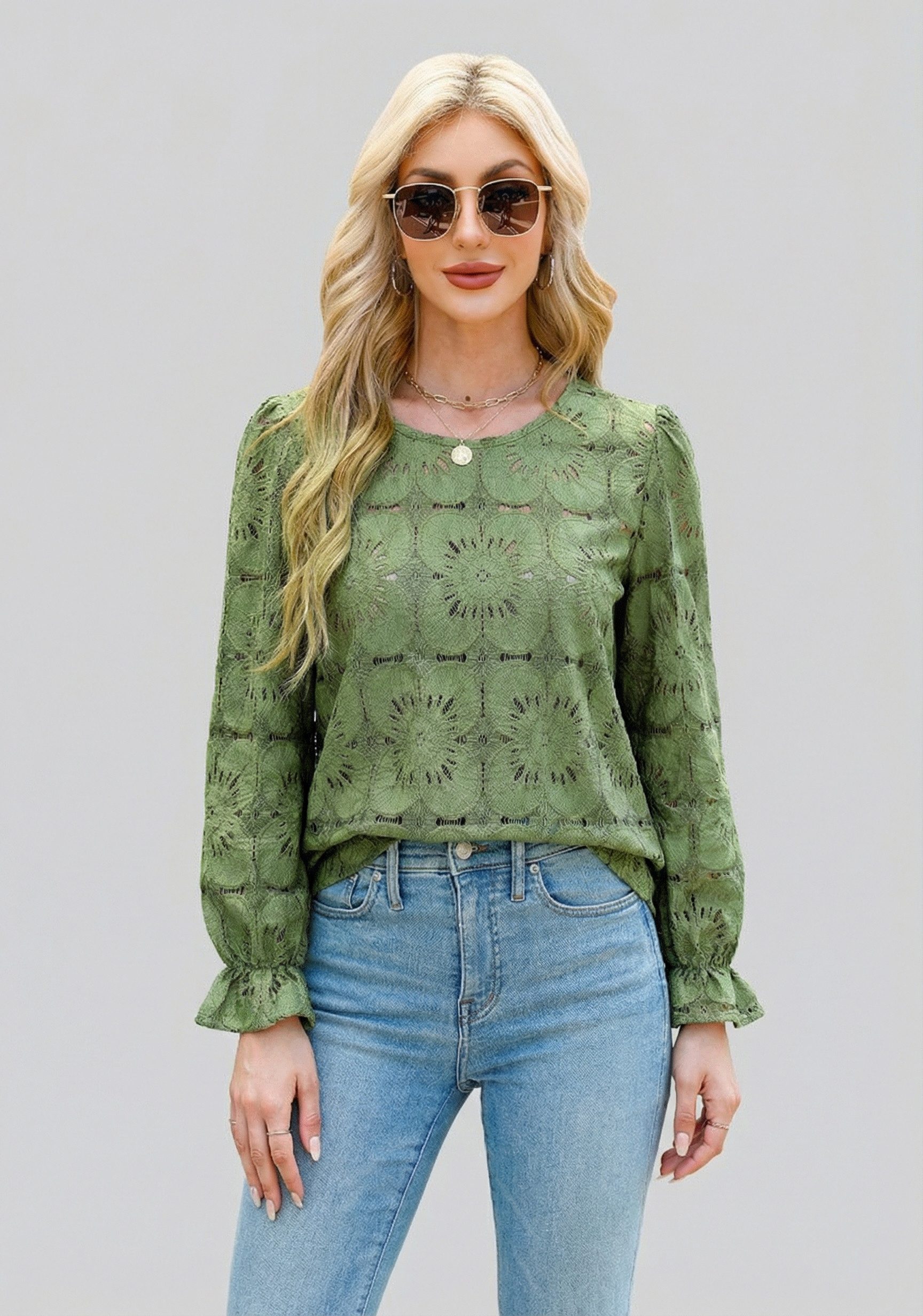 Cupshe Blusentop Romantisches Strick Top aus Spitze günstig online kaufen