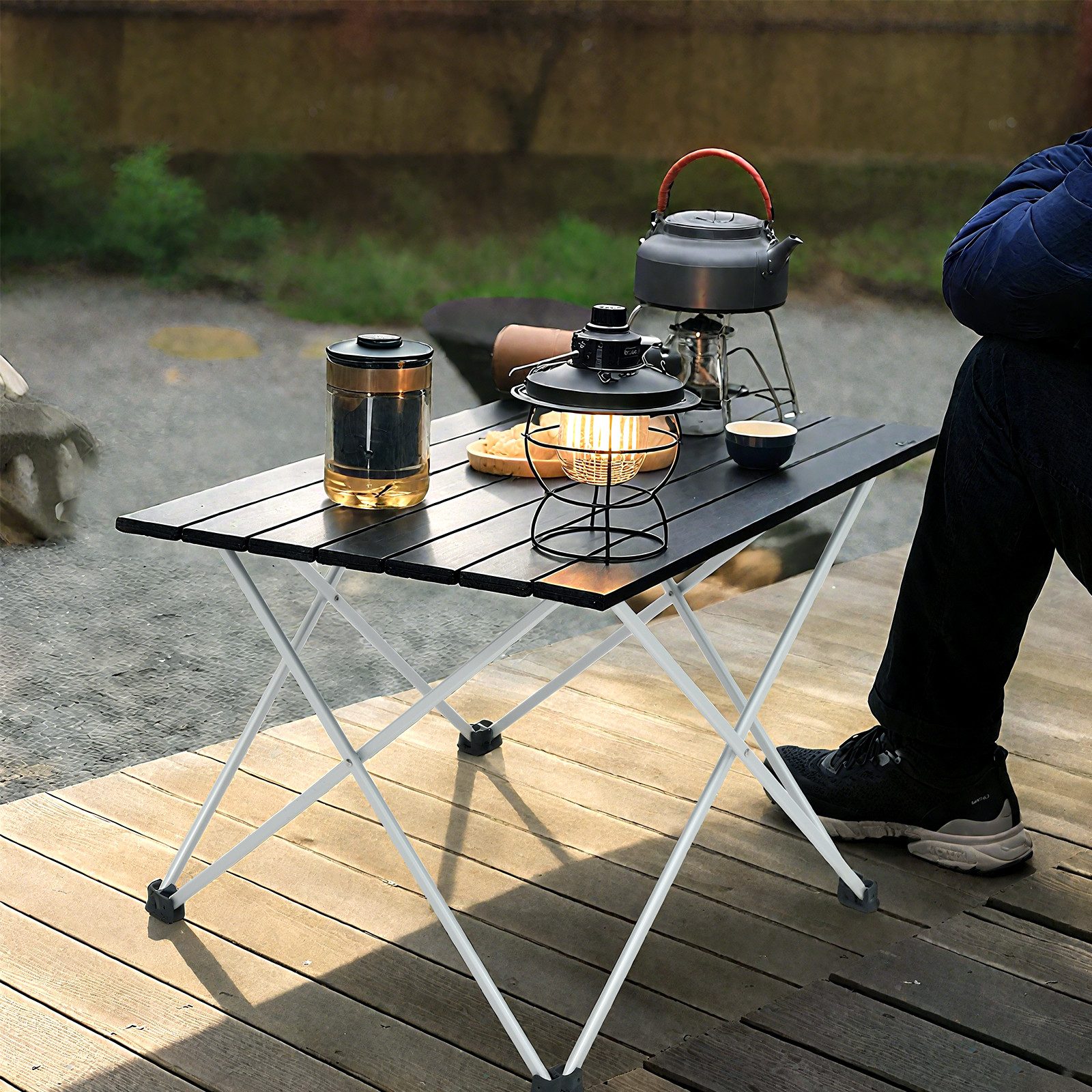 SUNULA Klapptisch Alu Campingtisch Klappbar Balkontisch Roll Up Gartentisch Tragbar