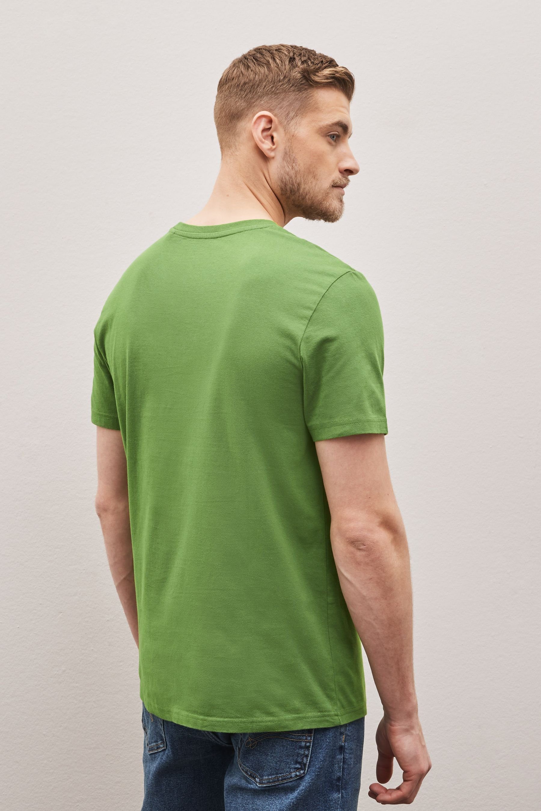 Next T-Shirt 6er-Pack Blue/Pink T-Shirts (6-tlg) Green/White/Stone/Mustard/Navy
