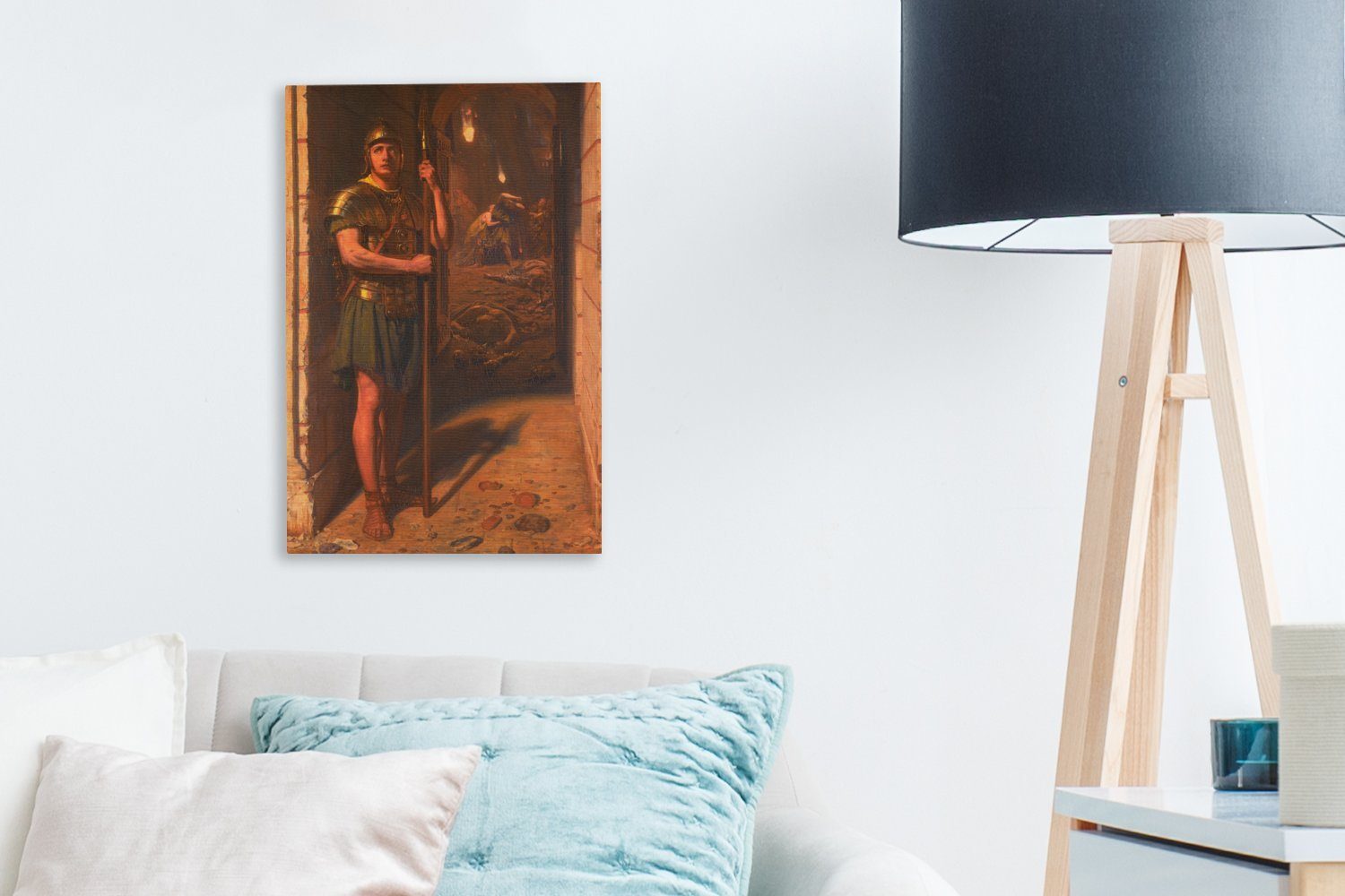 Gemälde bespannt bis Edward (1 Treu in Poynter, Zackenaufhänger, St), fertig Leinwandbild Tod Gemälde, inkl. 20x30 den OneMillionCanvasses® von Leinwandbild - cm