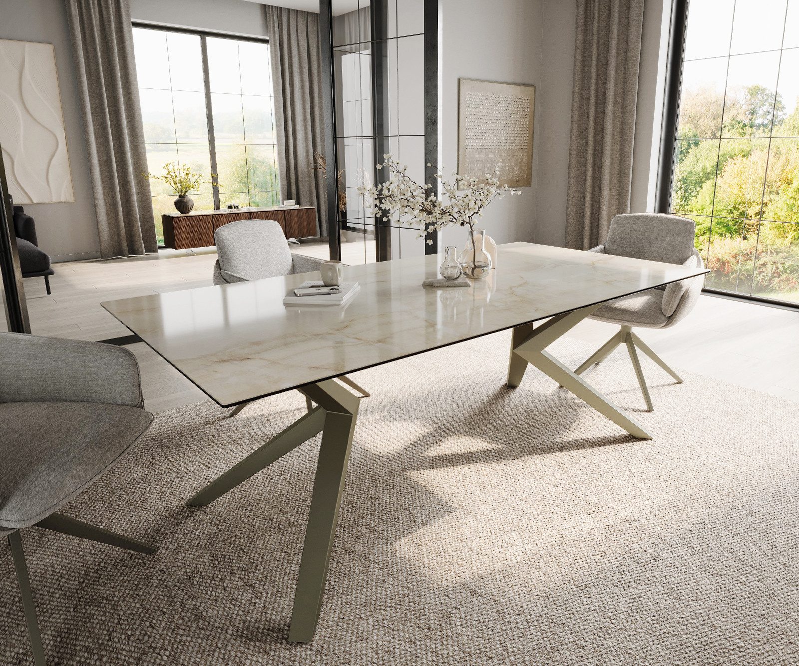 DELIFE Esstisch Edge, Keramik Laminam® Onice günstig online kaufen