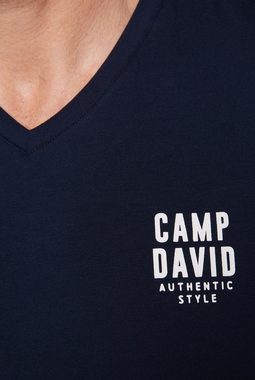 CAMP DAVID V-Shirt mit Elasthan-Anteil