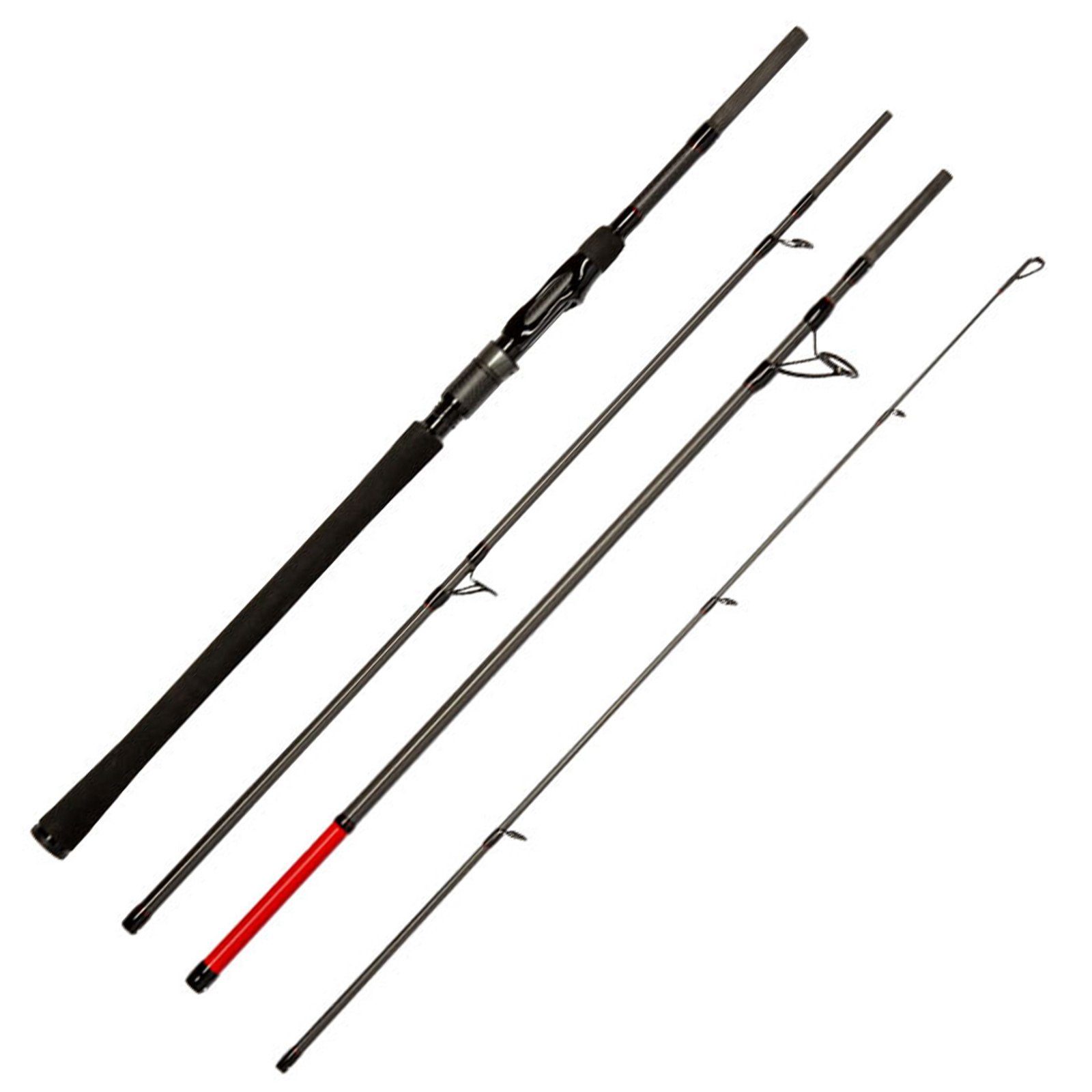 Zeck Fishing Reiserute, (4-tlg), Zeck Troy 240/80 Spinnrute