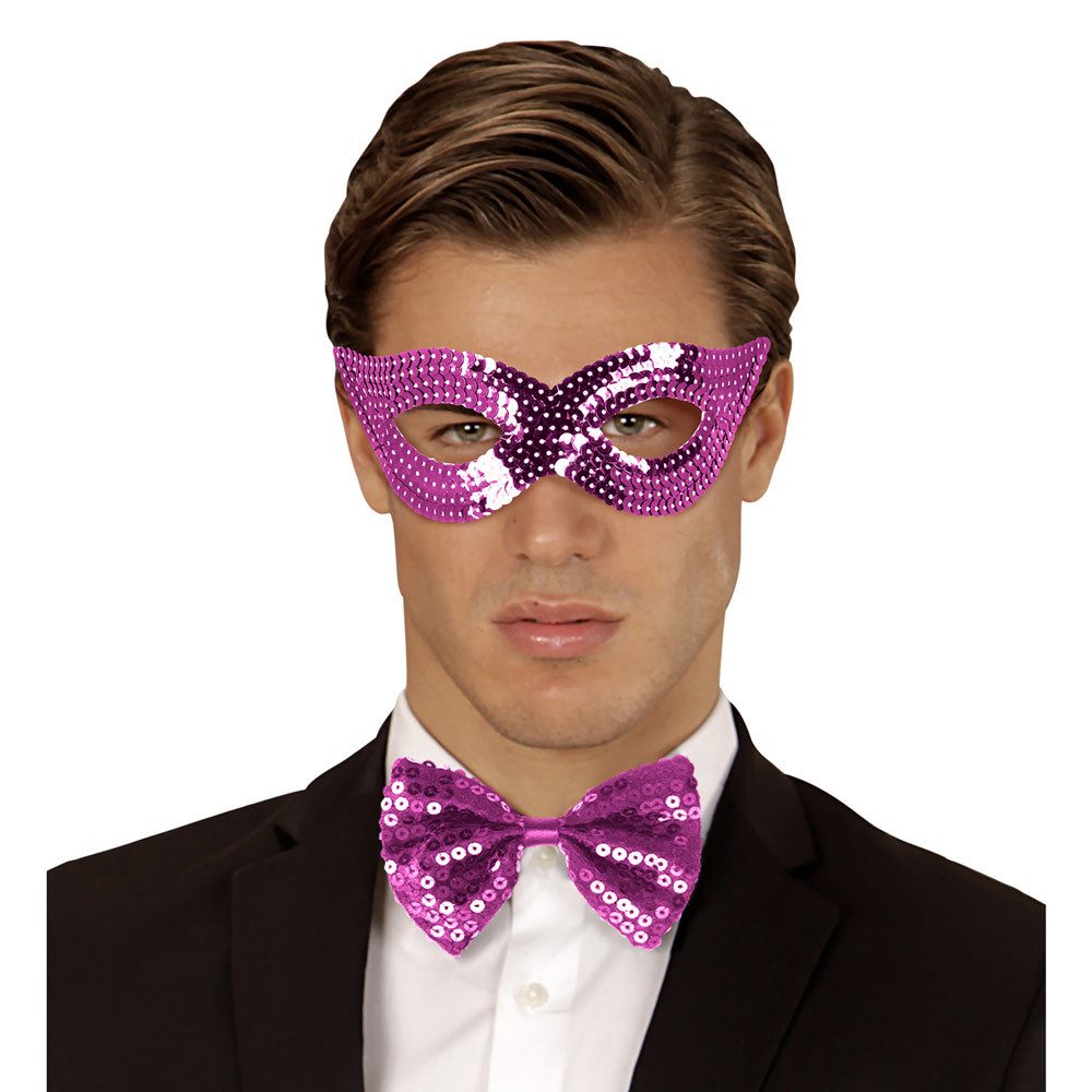 Widmann S.r.l. Verkleidungsmaske Augenmaske mit Pailletten 'Katzenauge' - 05913, P