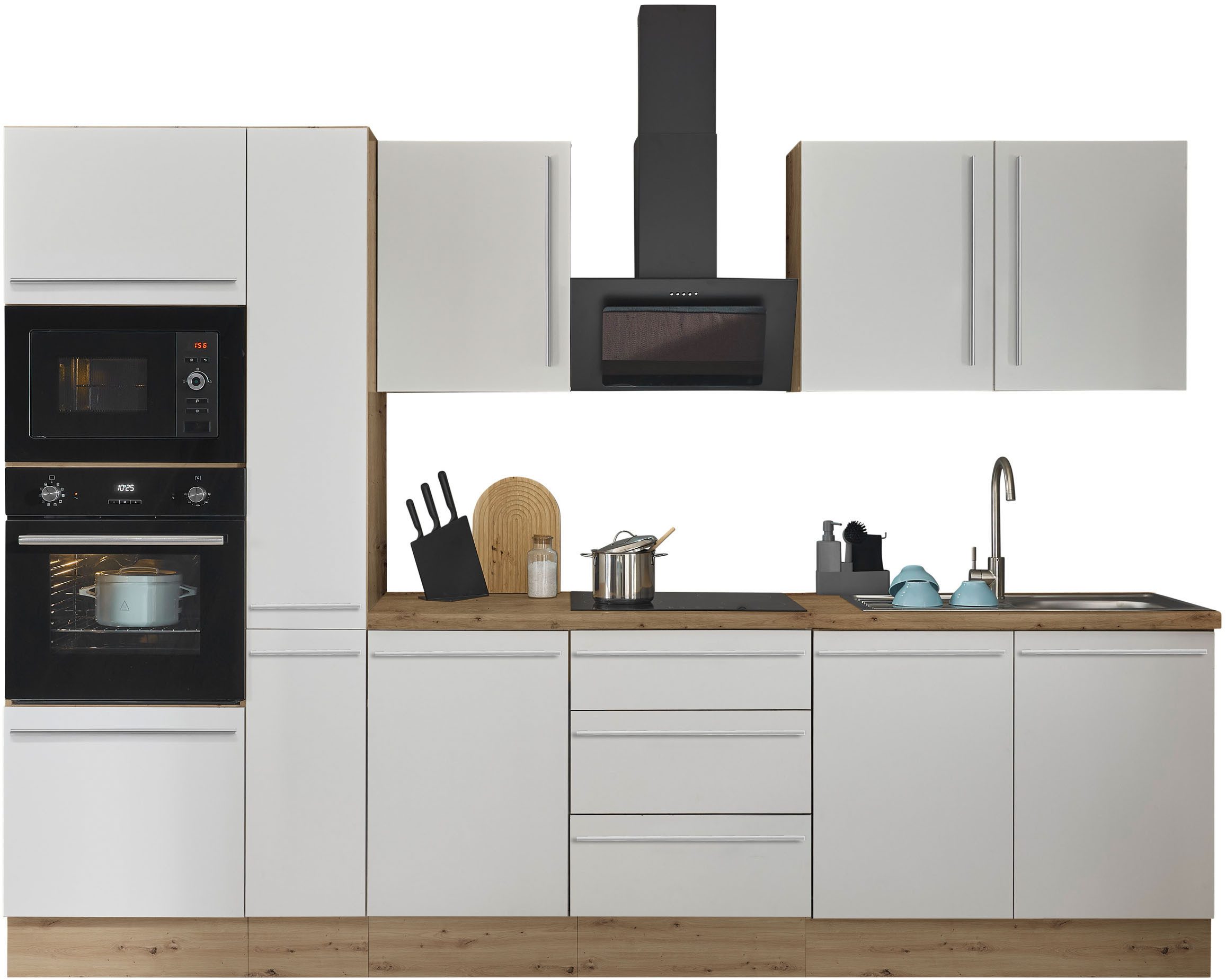 KOCHSTATION Küchenzeile Florida, Breite 300 cm, wahlweise mit E-Geräten,Sof günstig online kaufen