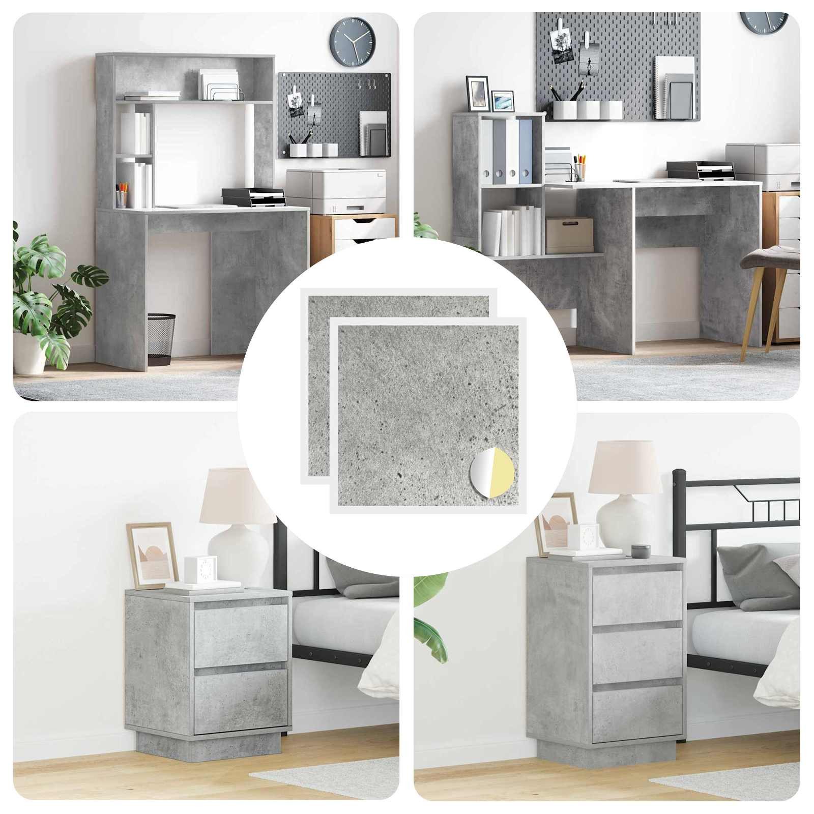 vidaXL Abdeckkappe, Selbstklebende Schraubenabdeckung 2 pcs Beton Grau