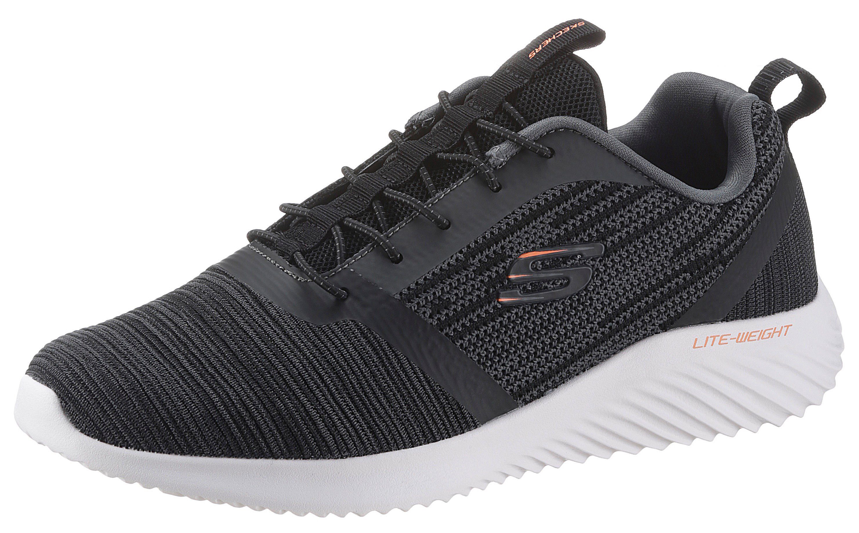 Skechers BOUNDER Slip-On Sneaker Slipper, Sommerschuh, Freizeitschuh mit leichter Laufsohle