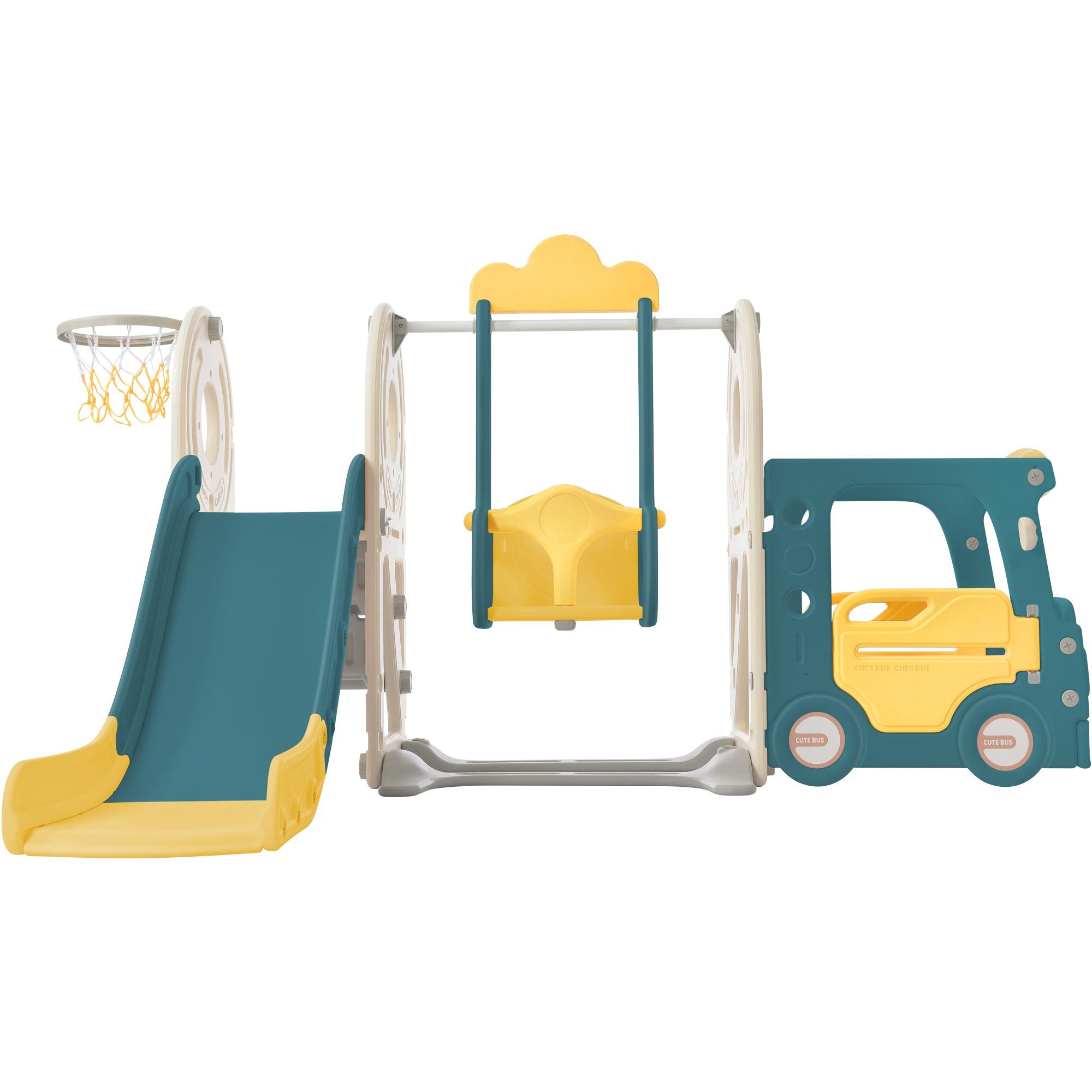 Indoor-Rutsche Rutsche Kinder 5 in 1 für Innen & Außen,Kinderrutschen-Set