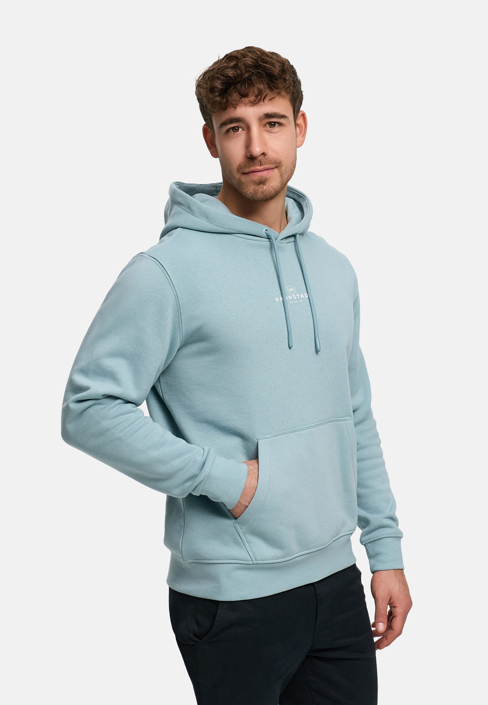 Kronstadt Hoodie Herren KSLars Printhoodie Herrenpullover Kapuze (Sweatshirt) Hoodie mit dezentem Logoprint auf der Brust
