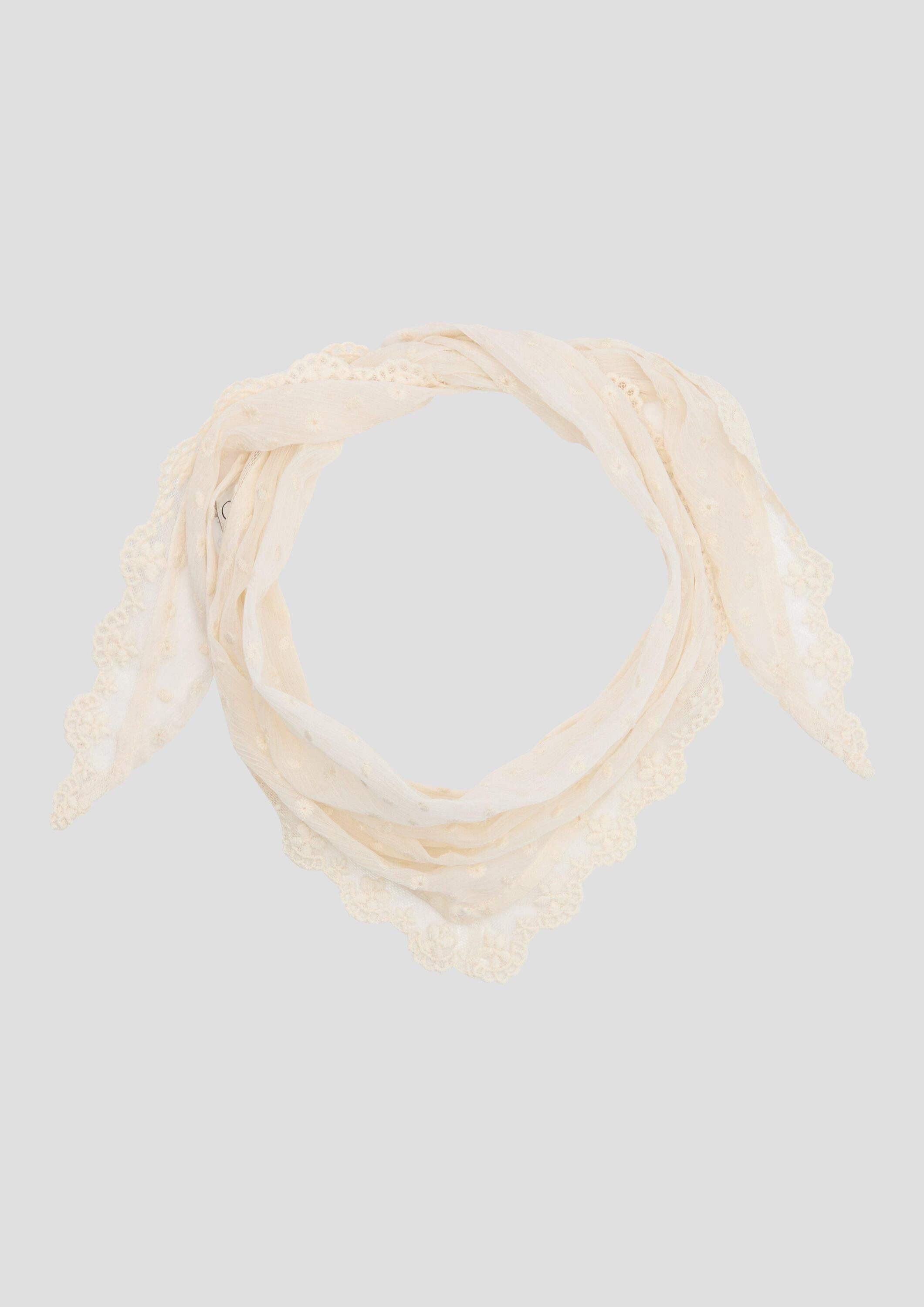 QS Stirnband Tuch Spitzentuch
