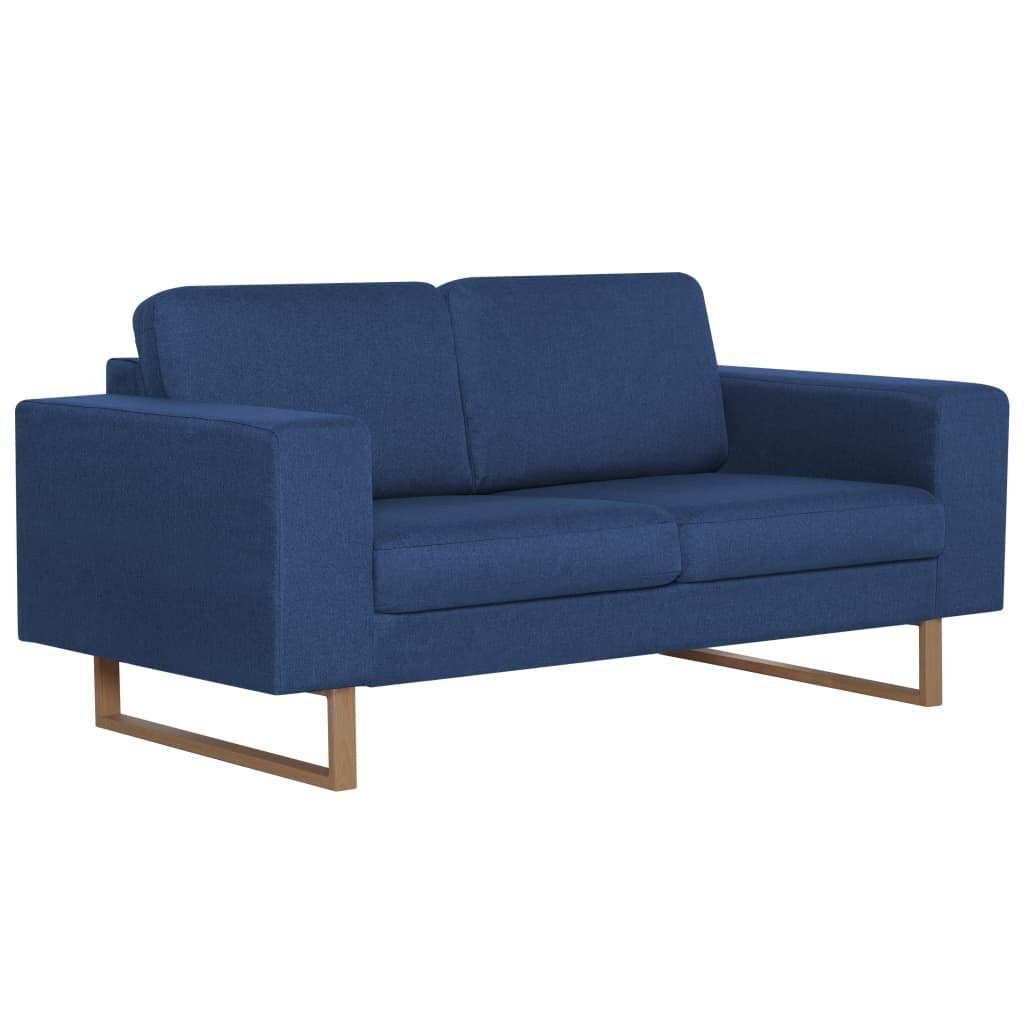 Sofagarnitur 2-tlg. vidaXL Stoff Blau Sofa