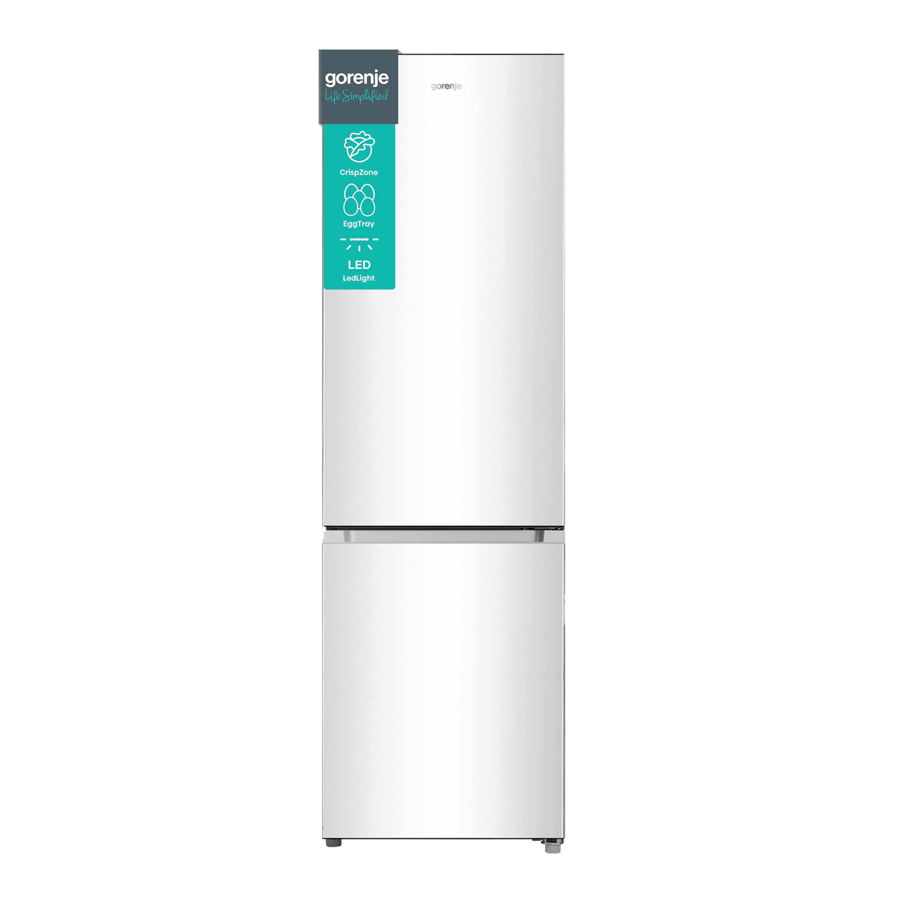 GORENJE Kühl-/Gefrierkombination RK4182PW4, 180 cm hoch, 55 cm breit, LED-Innenbeleuchtung, CrispZone, Eco-Modus
