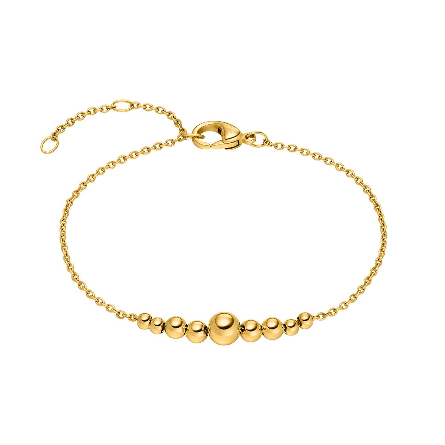 Boccia Gliederarmband Damen-Titan Goldplattiert