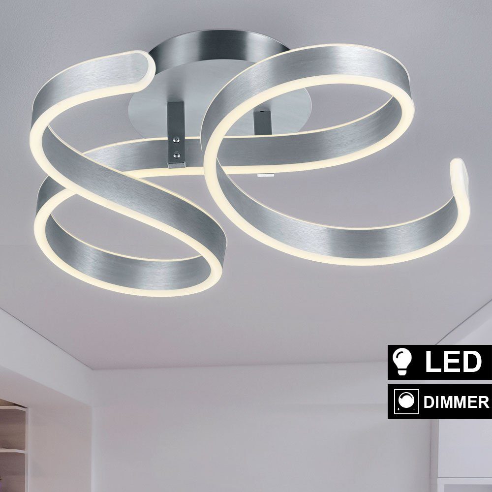Decken LED TRIO Design fest verbaut, Warmweiß, Leuchten Zimmer LED-Leuchtmittel Ess Beleuchtung Wohn LED Deckenleuchte, Lampe Switch