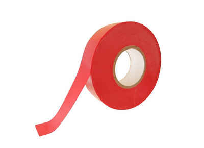 varivendo Klebepad Weich-PVC-Isolierband 19mmx25m rot (Rolle, 1-St., Weich-PVC-Isolierband) Elektrotape Elektrikerklebeband Elektrikerband Klebeband Bündelband