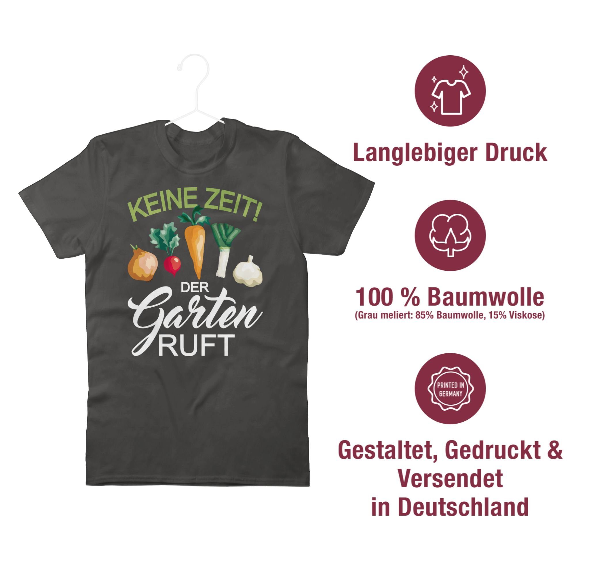 T-Shirt Garten Dunkelgrau Hobby 03 Shirtracer der I ruft Outfit Zeit Keine