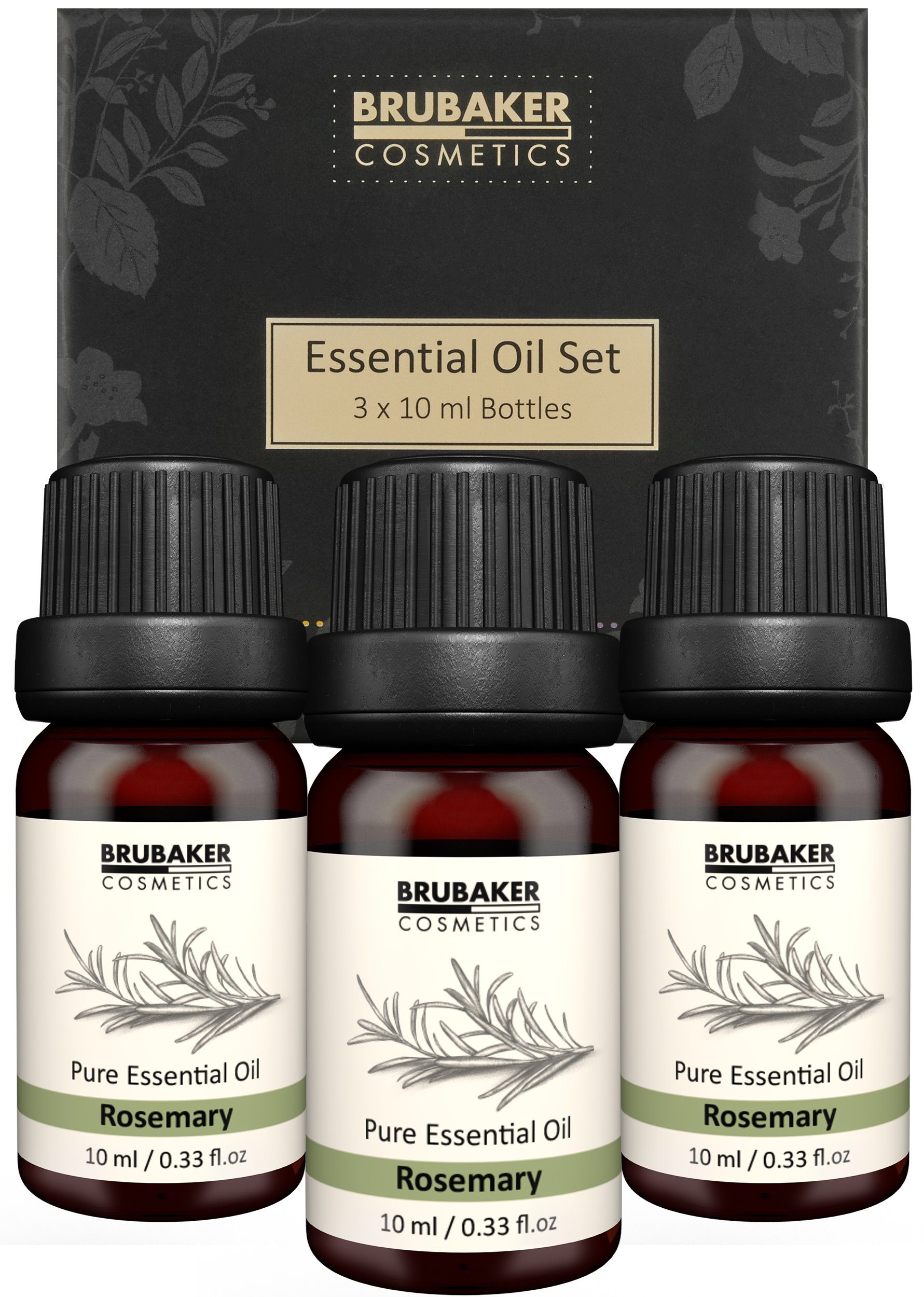 Duftöl 3er-Set Rosmarin Öl - Konzentration, Kreativität