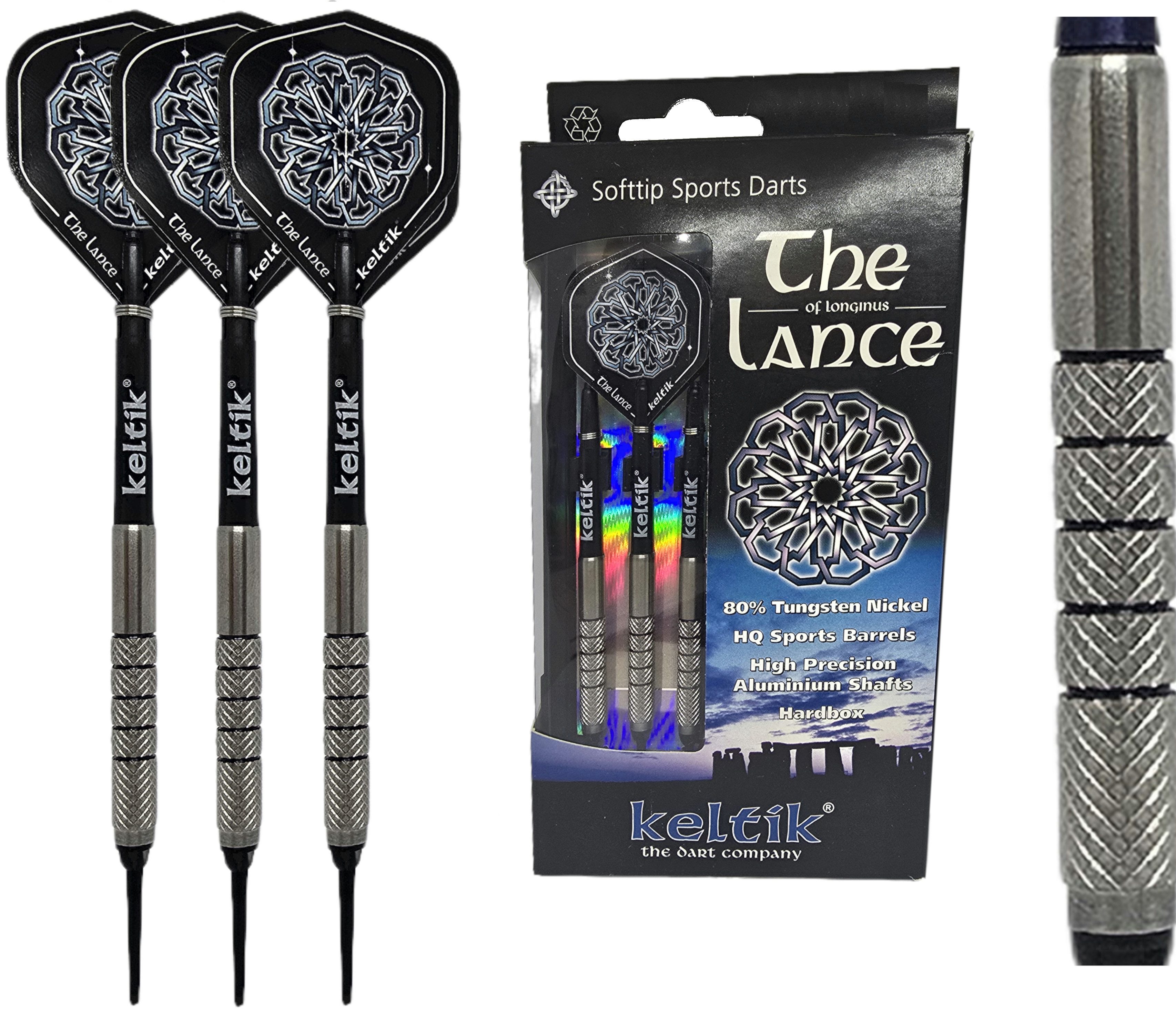 Softdarts Softdart Soft Dart Pfeile Keltik The Lance in 16g + 18g - 80% Tungsten