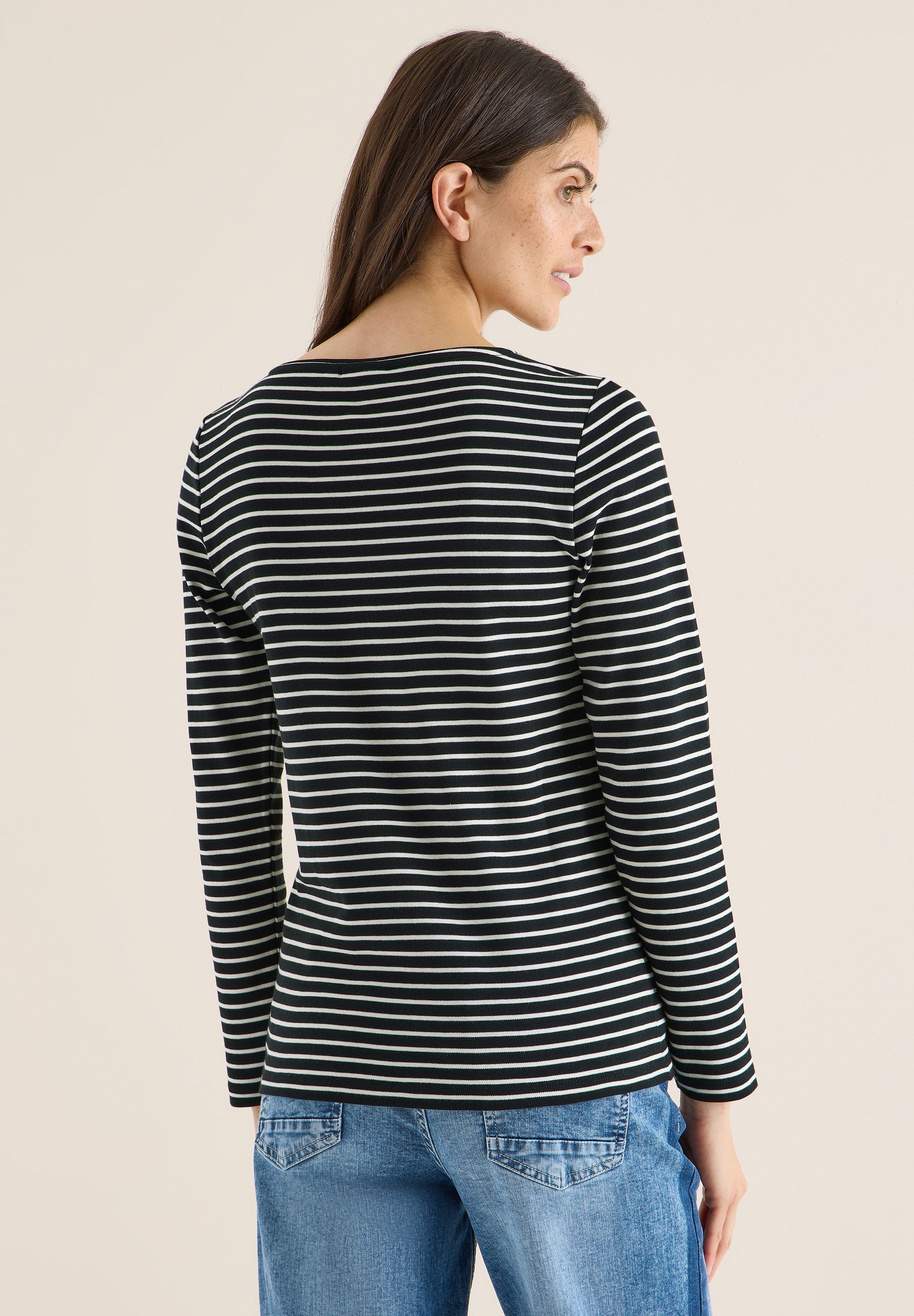 CECIL Langarmshirt aus reiner Baumwolle günstig online kaufen