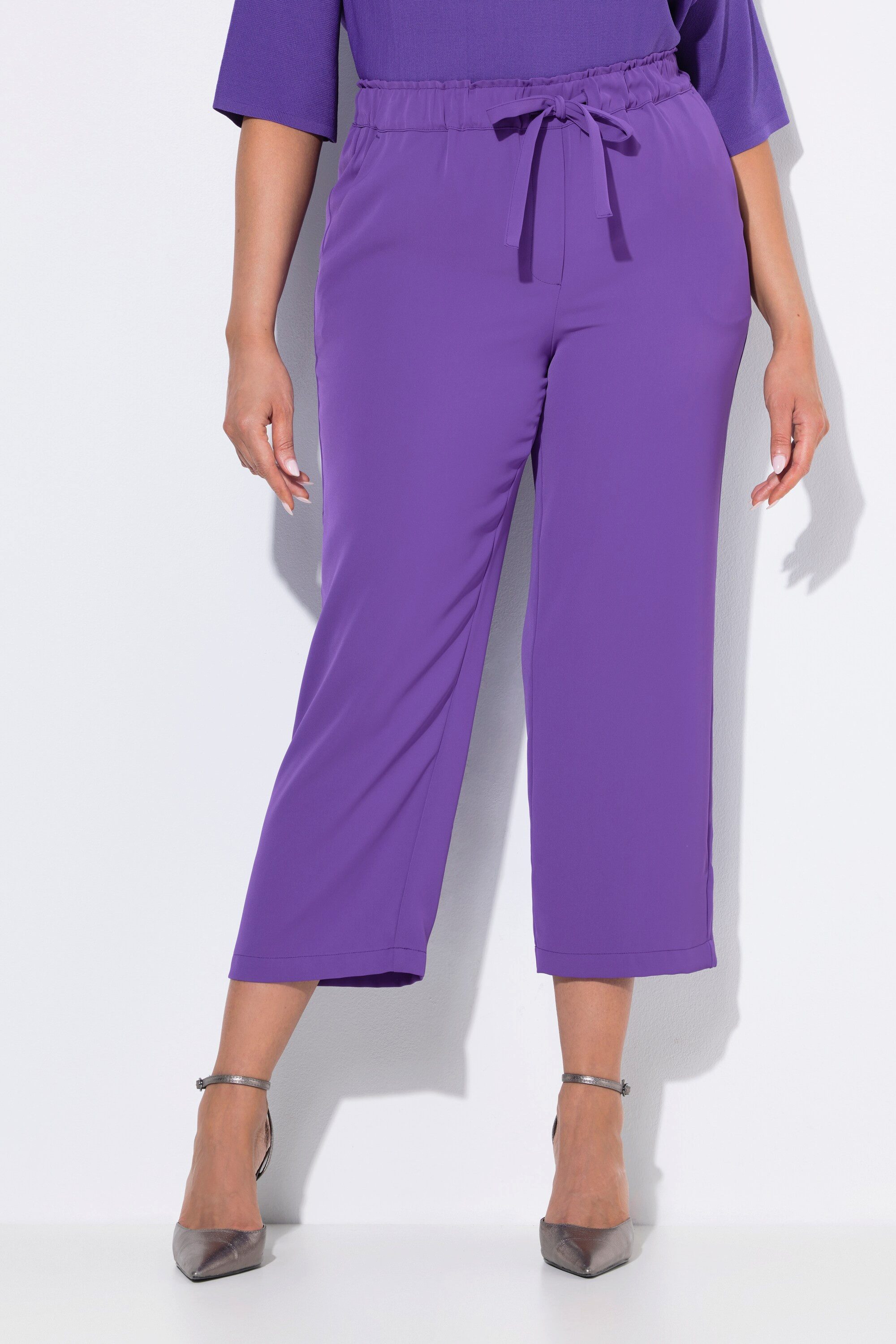 Ulla Popken Schlupfhose 7/8-Hose Bügelfalten Elastikbund günstig online kaufen