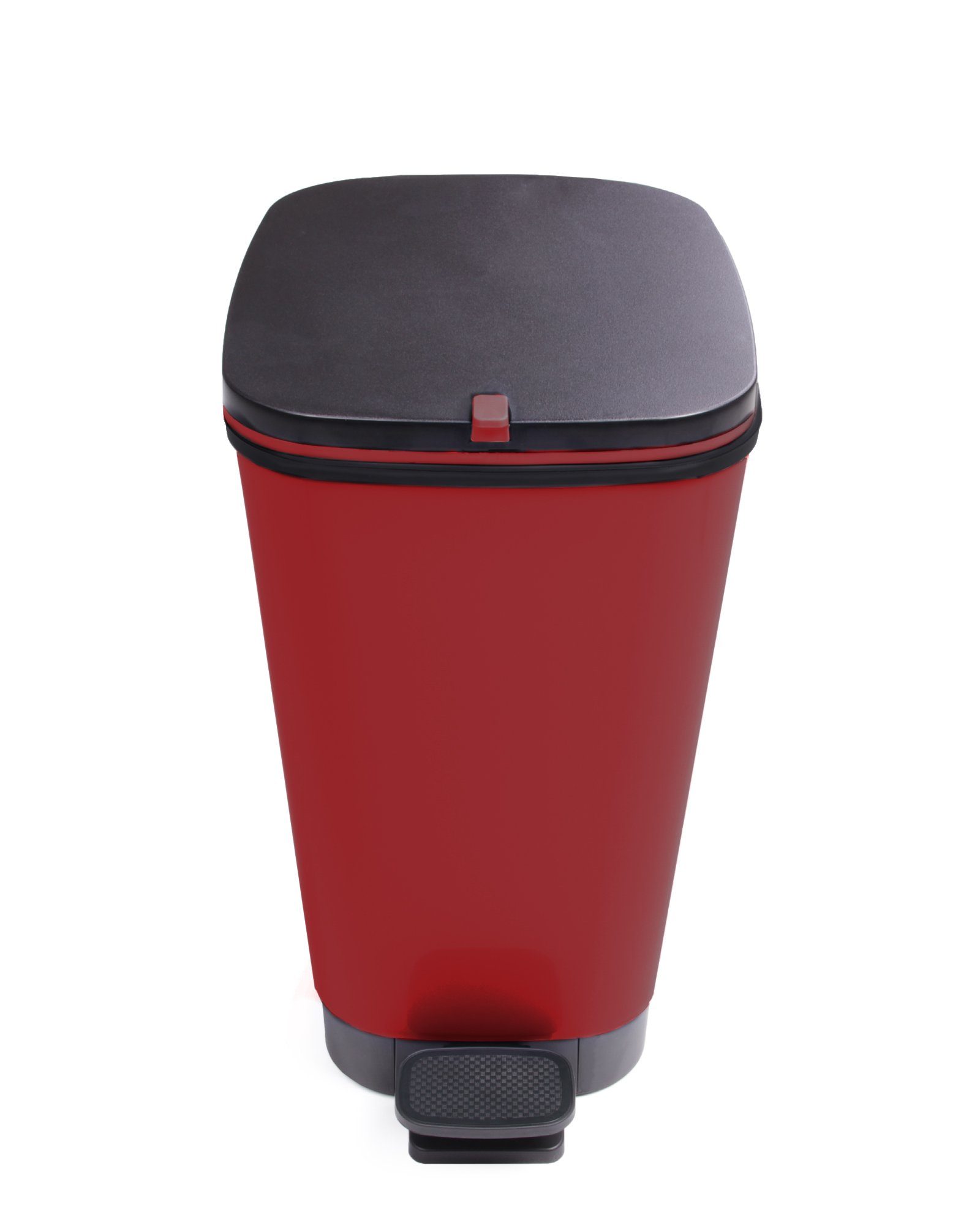 ONDIS24 Mülleimer Treteimer Chic, Größe M, Paprika-Rot, 30 Liter, Mülleimer