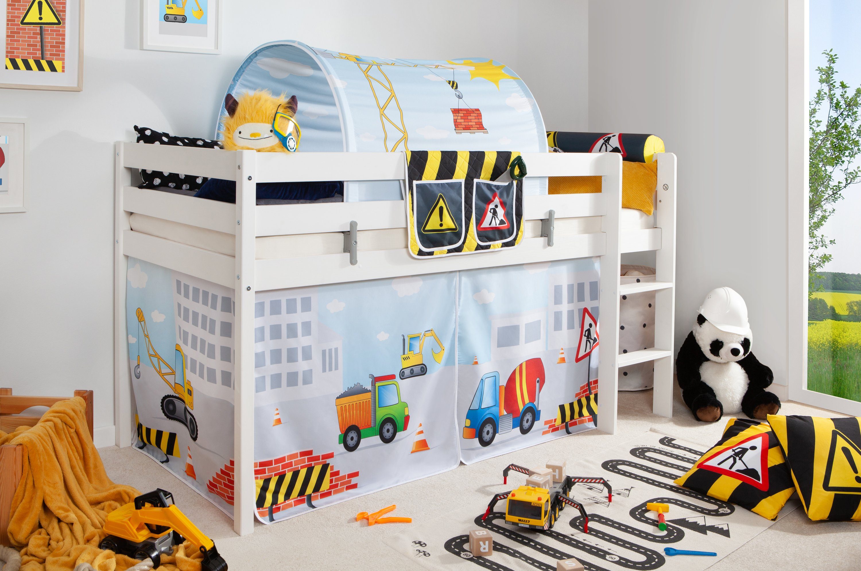 Ticaa Hochbett Hochbett "Oskars Baustelle" inkl. günstig online kaufen