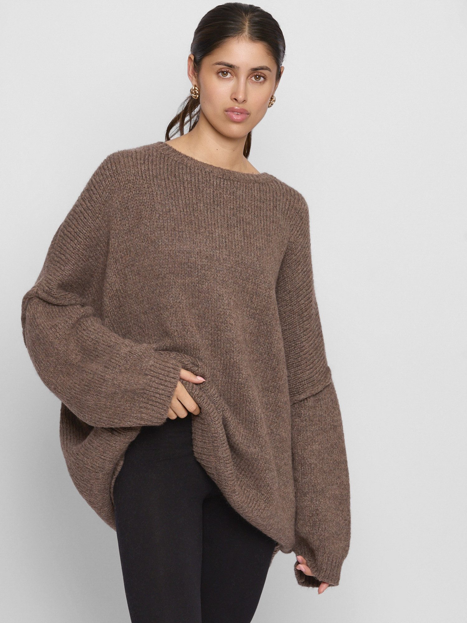 Lilavie Strickpullover Vanii OneSize oversized Grobstrickpullover günstig online kaufen