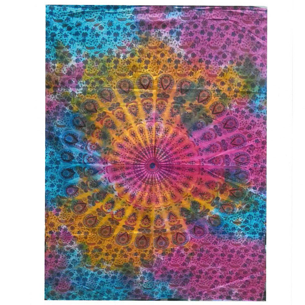 Hängedekoration Baumwoll-Wandtücher - Rundes Mandala