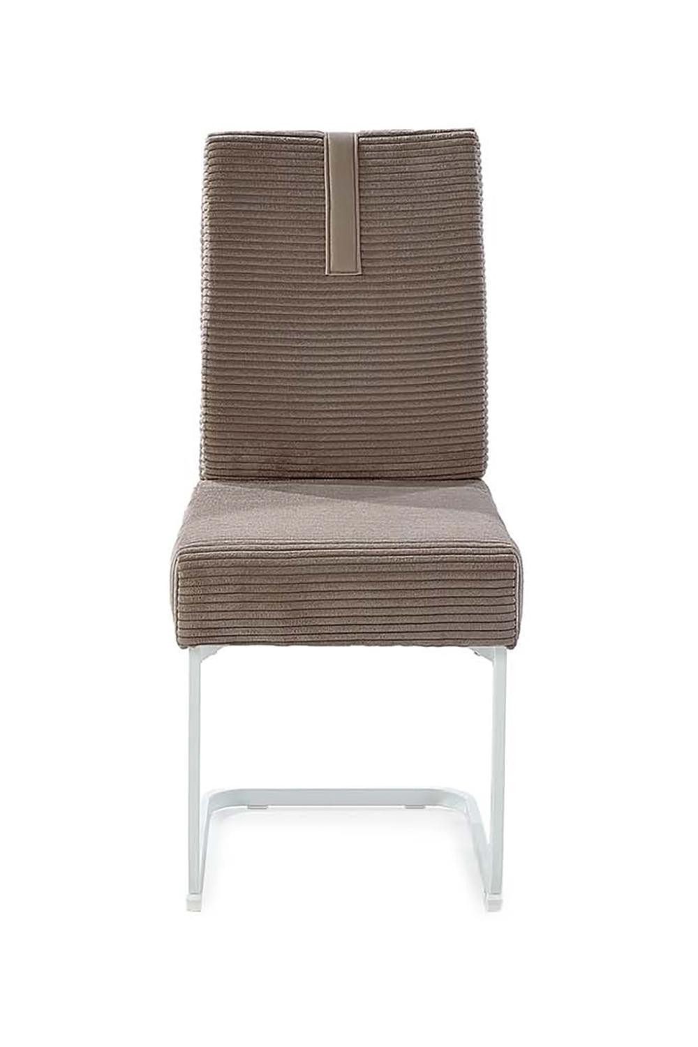 Procom Freischwinger RAFY, Perlweiß, Taupe, Metallgestell, Cordbezug, (1 St), belastbar bis 110 kg, B 44 x H 96 x T 60 cm
