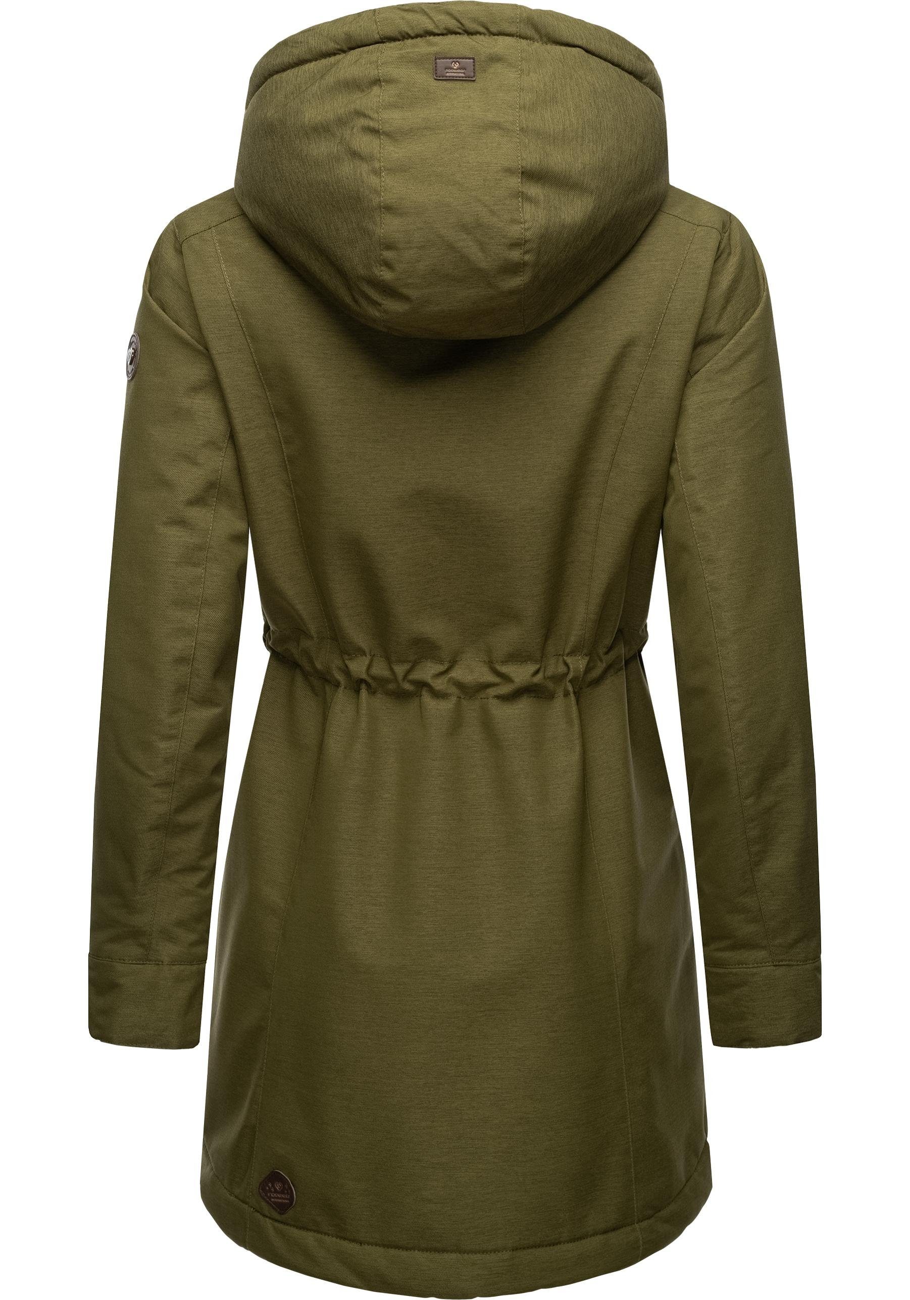 Ragwear Winterjacke Dakkota Wasserdichter Winterparka mit Teddyfleece Innenfutter
